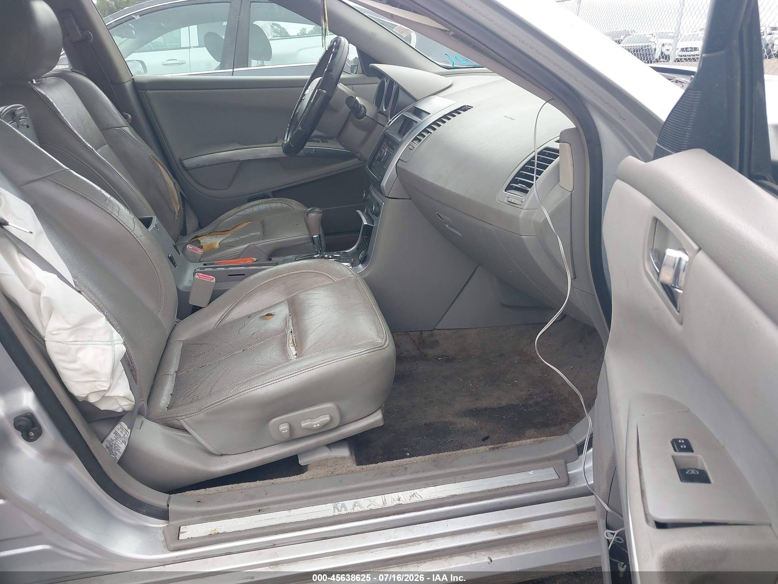 2008 Nissan Maxima 3.5 Se Gray vin: 1N4BA41EX8C839001