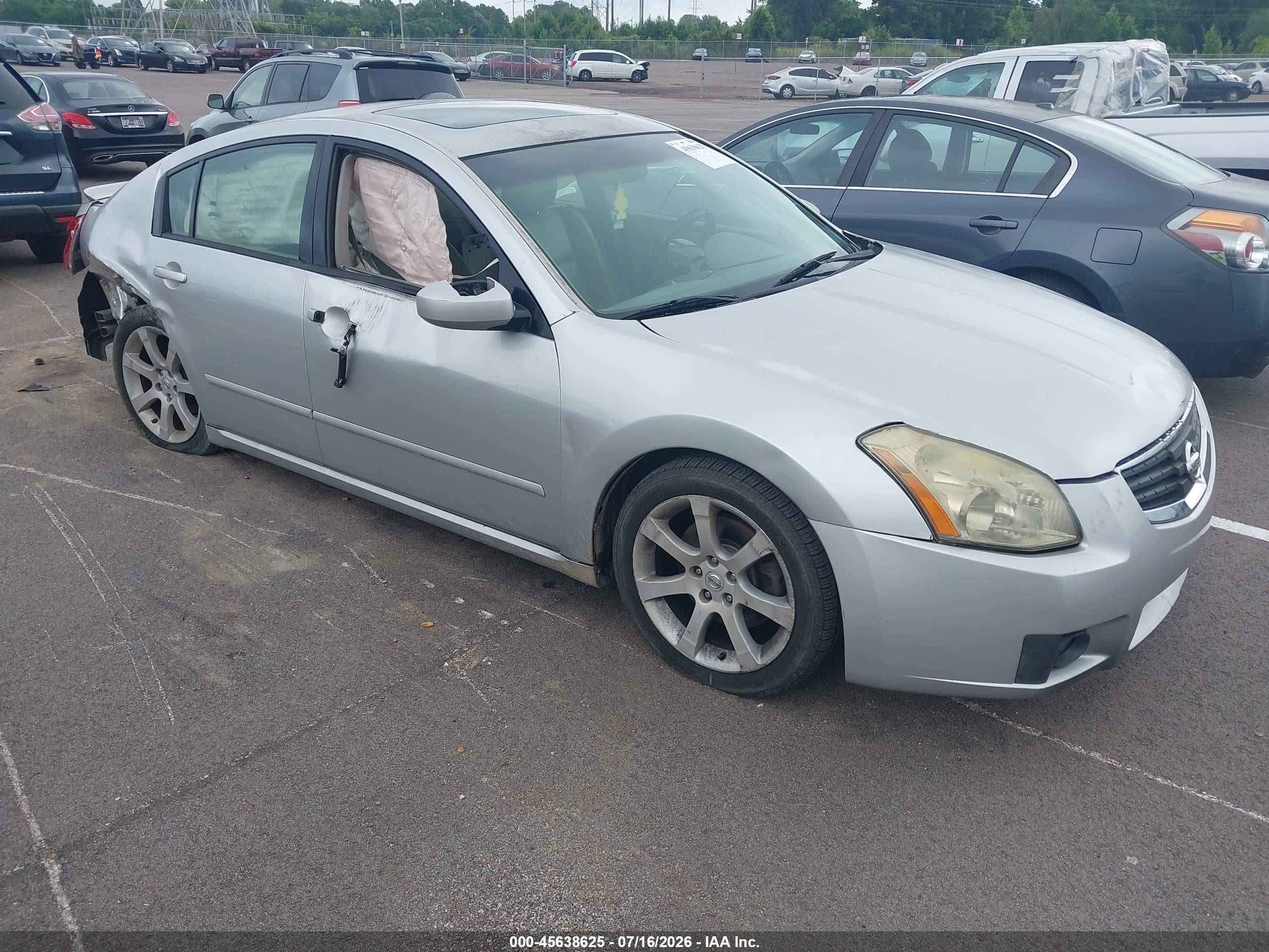 2008 Nissan Maxima 3.5 Se Gray vin: 1N4BA41EX8C839001