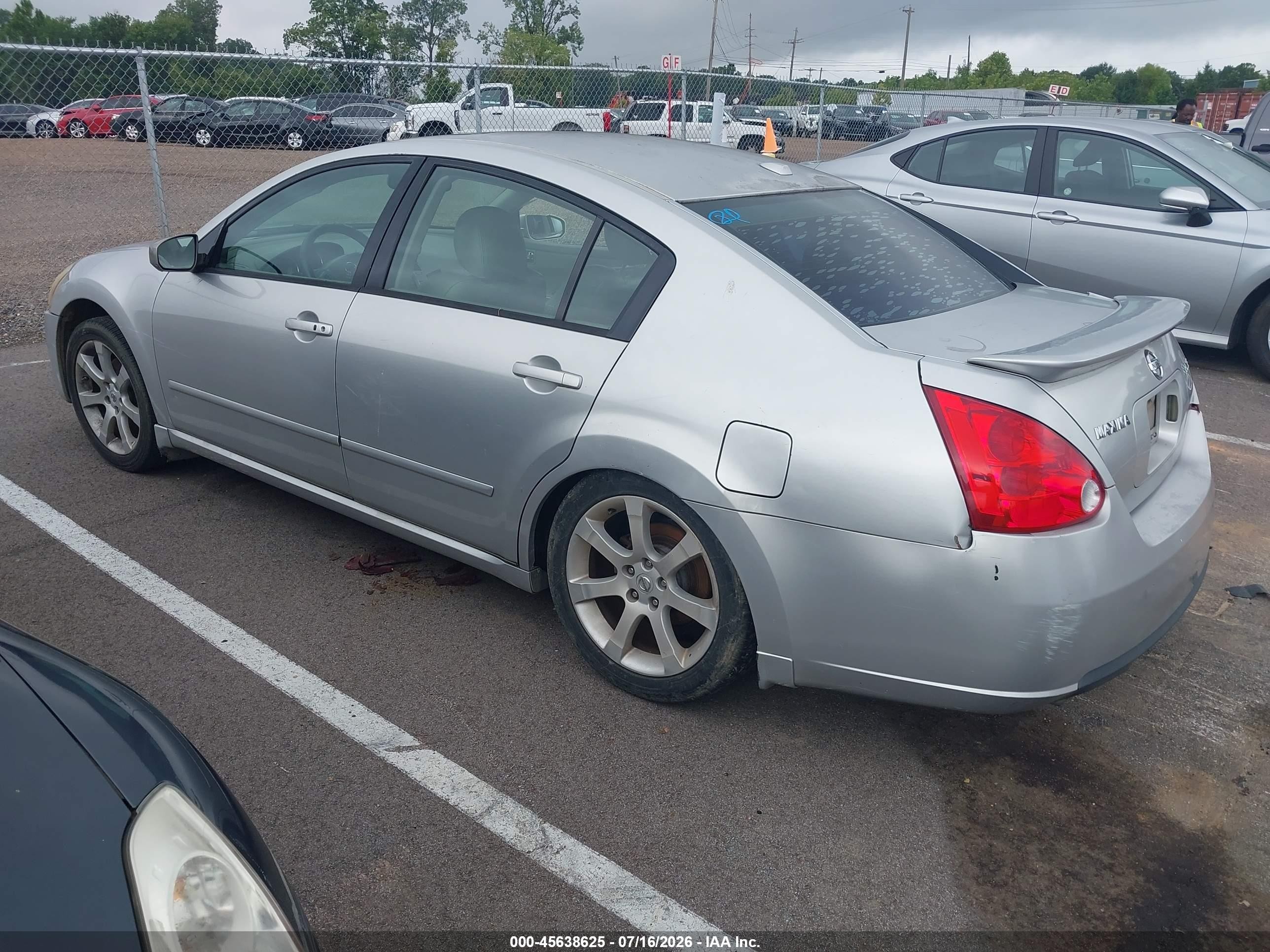 2008 Nissan Maxima 3.5 Se Gray vin: 1N4BA41EX8C839001