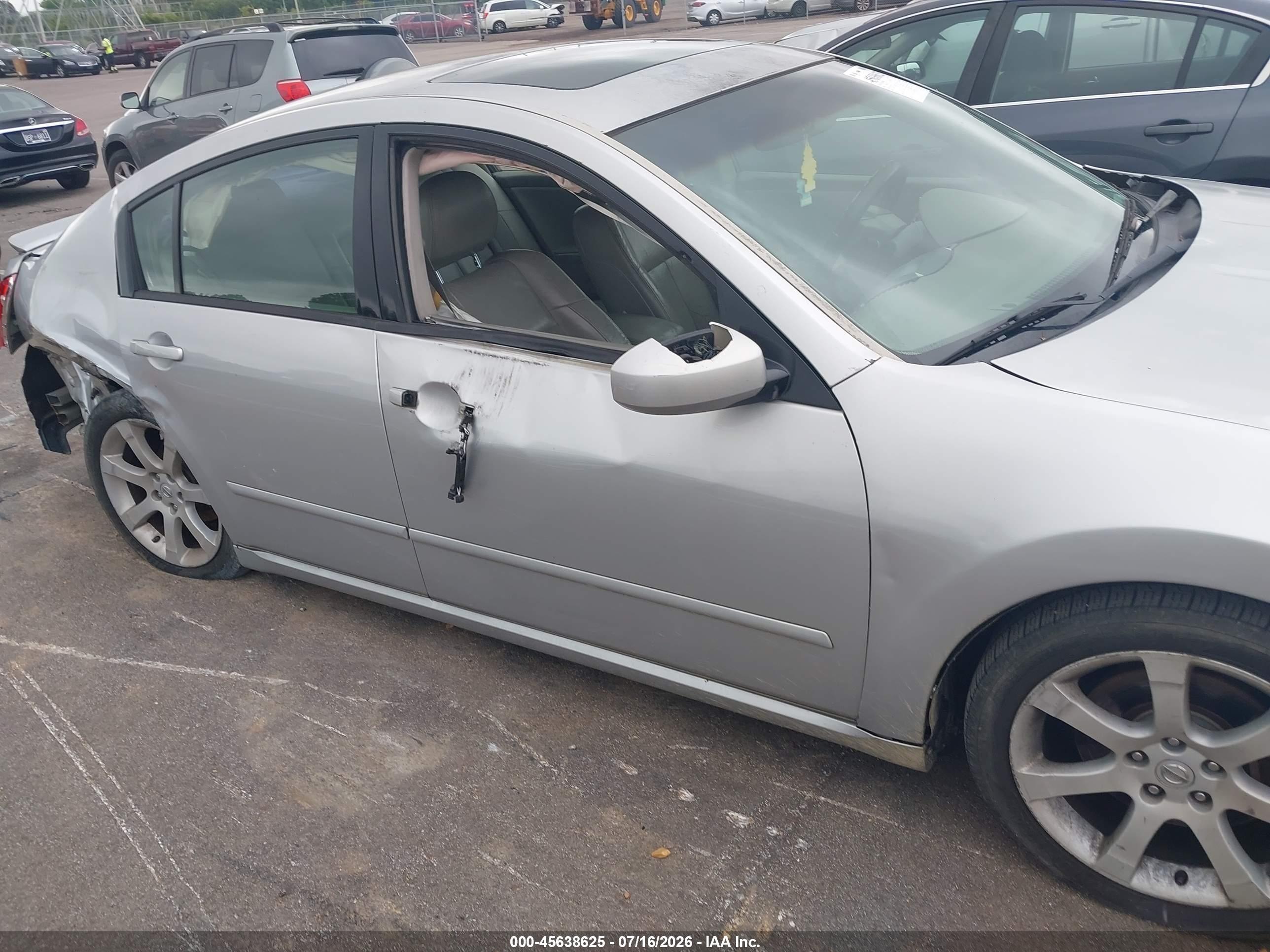 2008 Nissan Maxima 3.5 Se Gray vin: 1N4BA41EX8C839001
