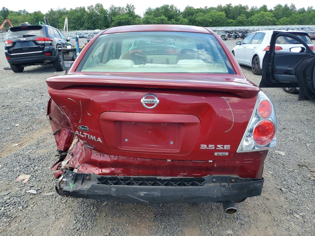 2005 Nissan Altima 3.5 Se Maroon vin: 1N4BL11D25C331763