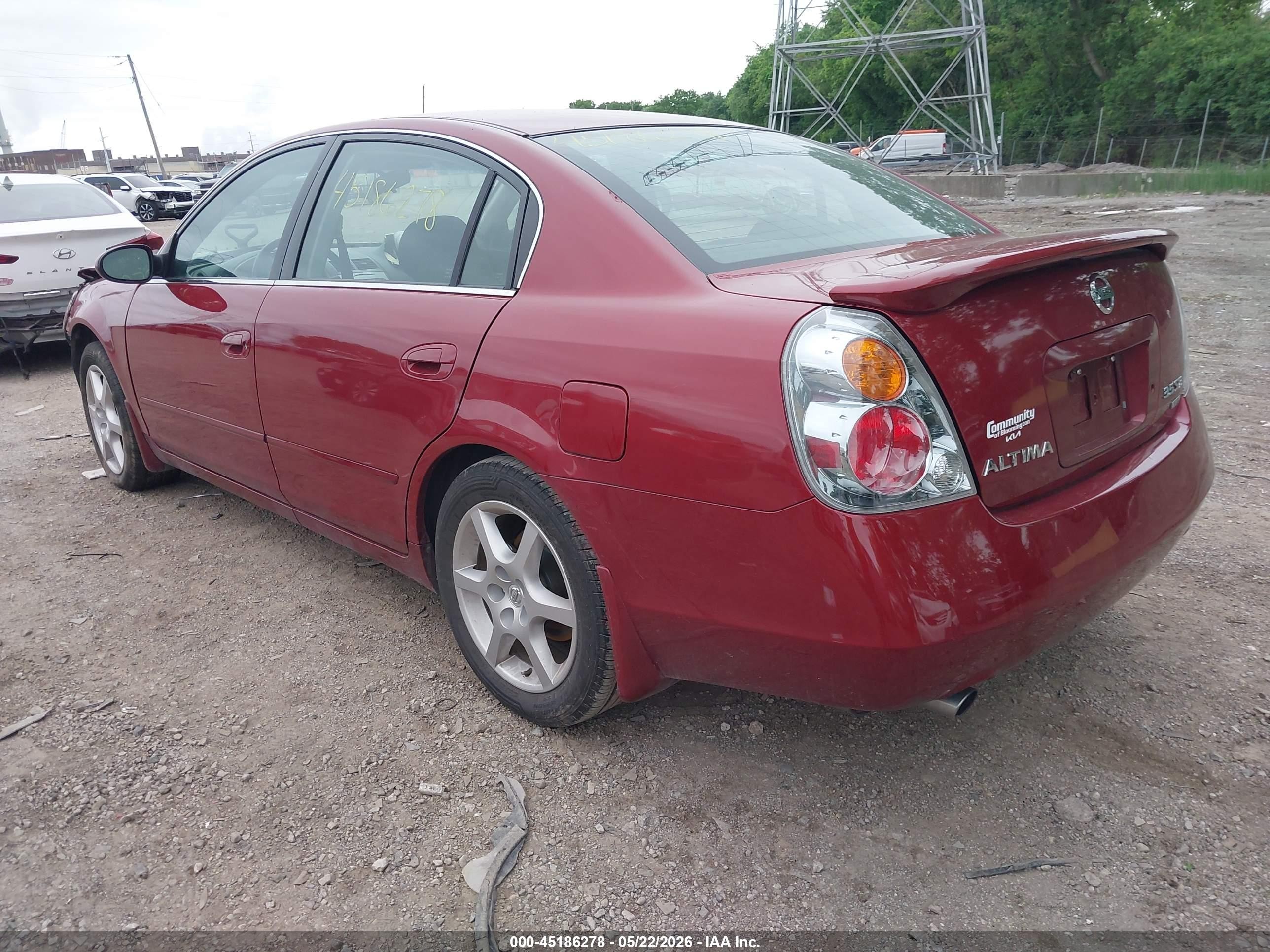 2004 Nissan Altima 3.5 Se Red vin: 1N4BL11D34C106573