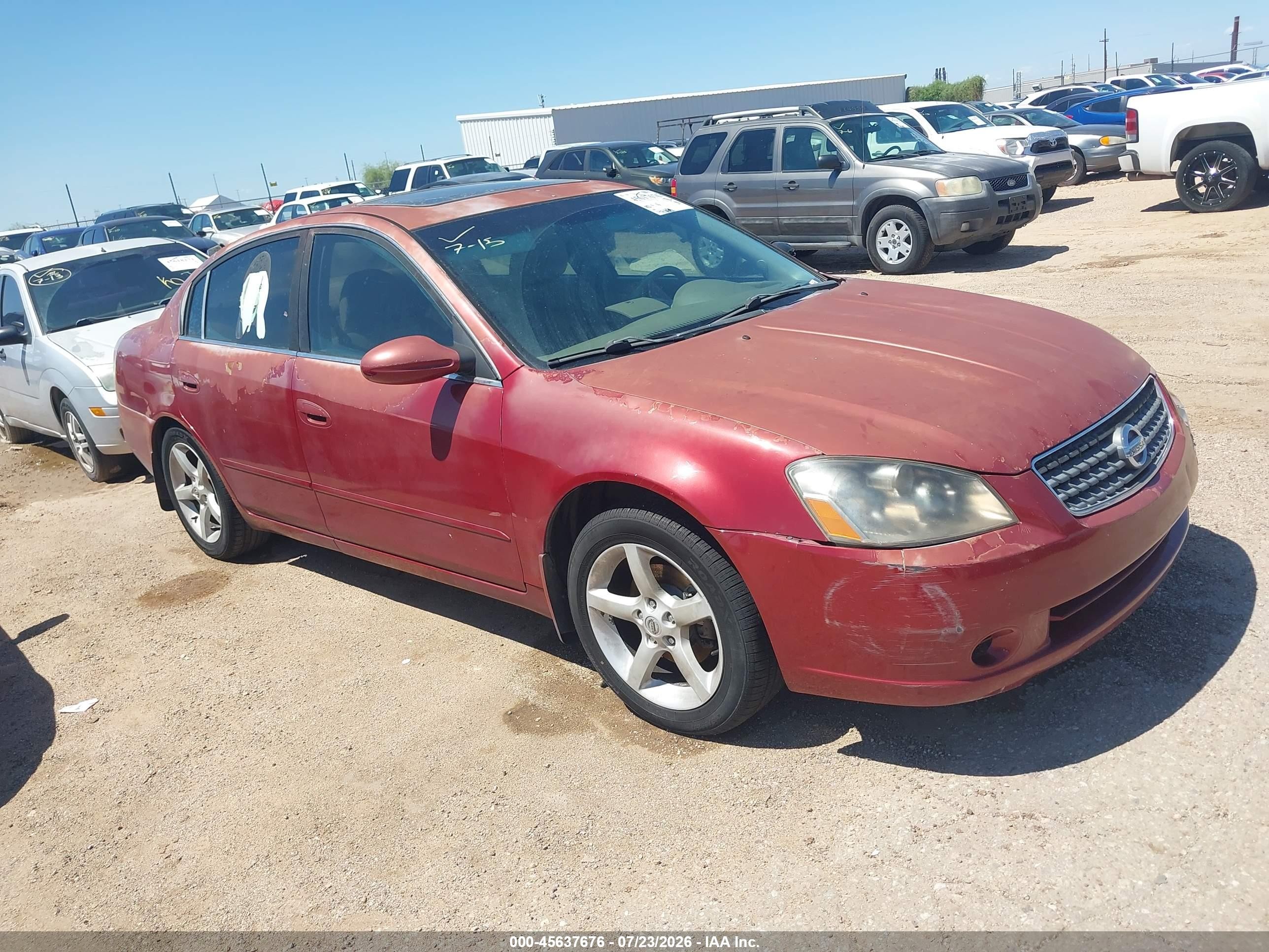 2005 Nissan Altima 3.5 Se Red vin: 1N4BL11D35N926593