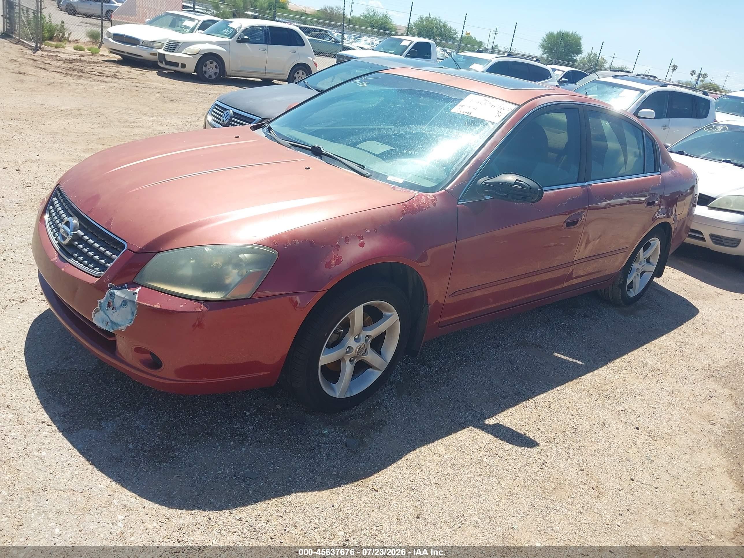 2005 Nissan Altima 3.5 Se Red vin: 1N4BL11D35N926593