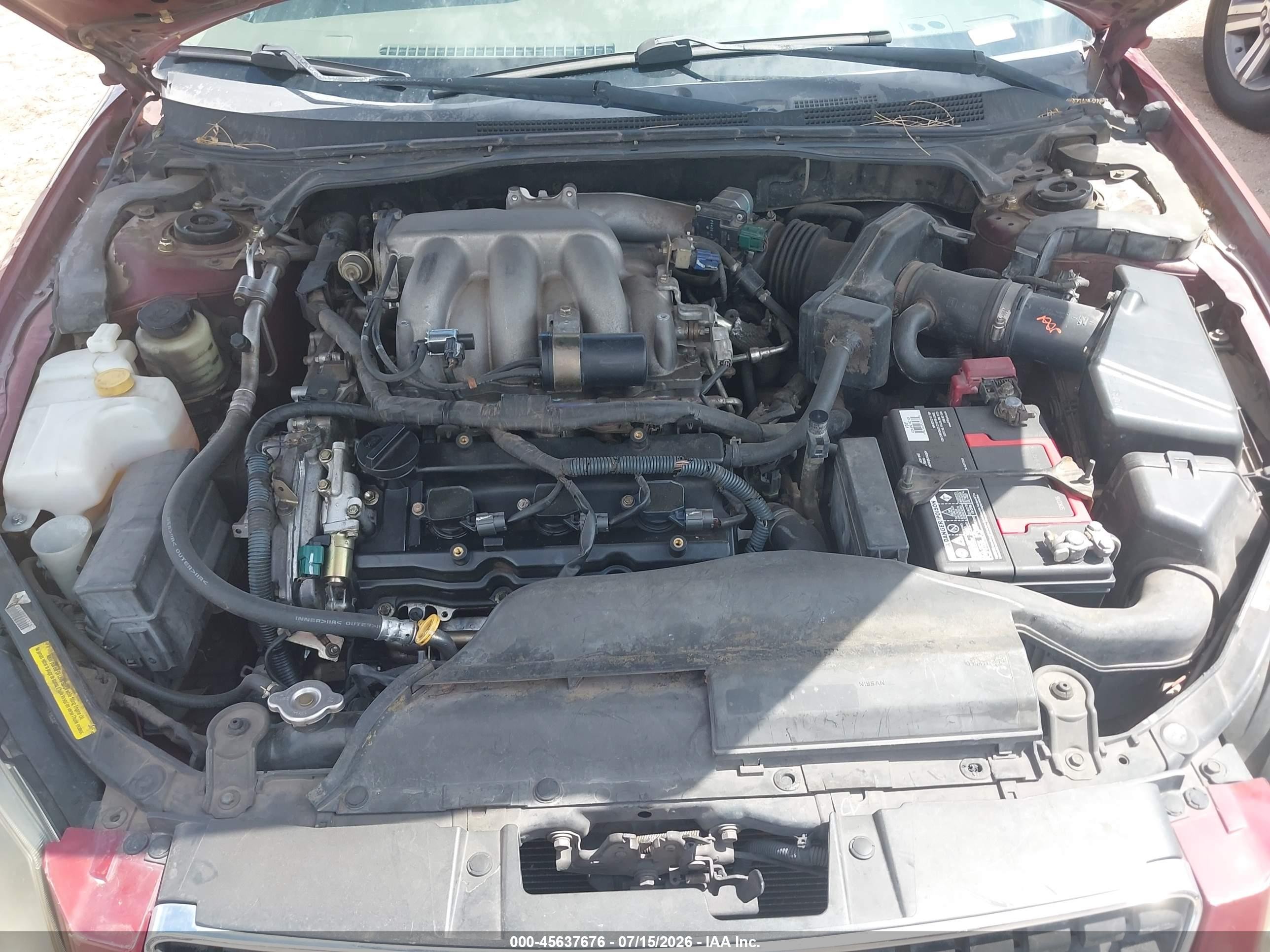2005 Nissan Altima 3.5 Se Red vin: 1N4BL11D35N926593