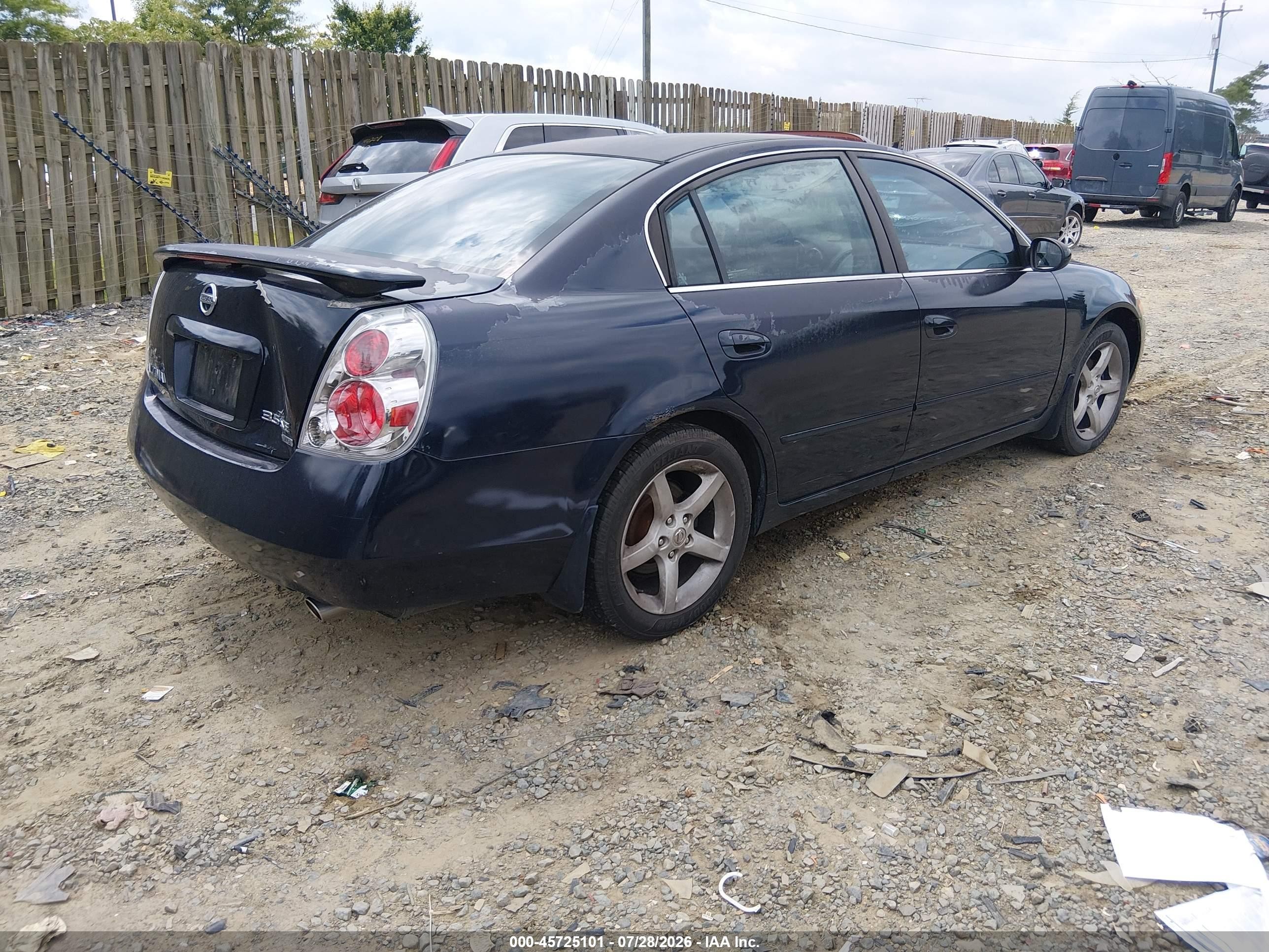 2006 Nissan Altima 3.5 Se Blue vin: 1N4BL11D56C190947