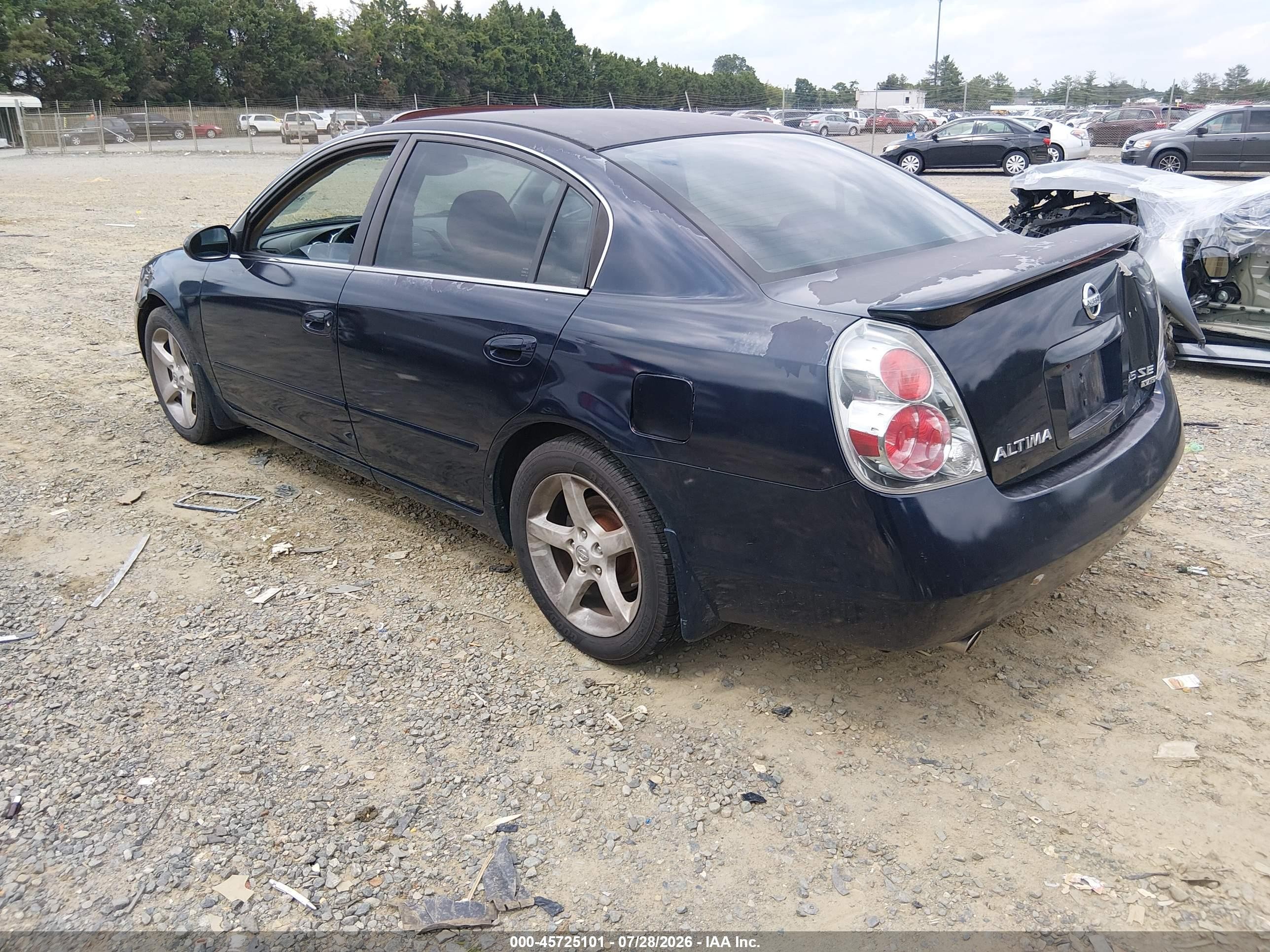 2006 Nissan Altima 3.5 Se Blue vin: 1N4BL11D56C190947