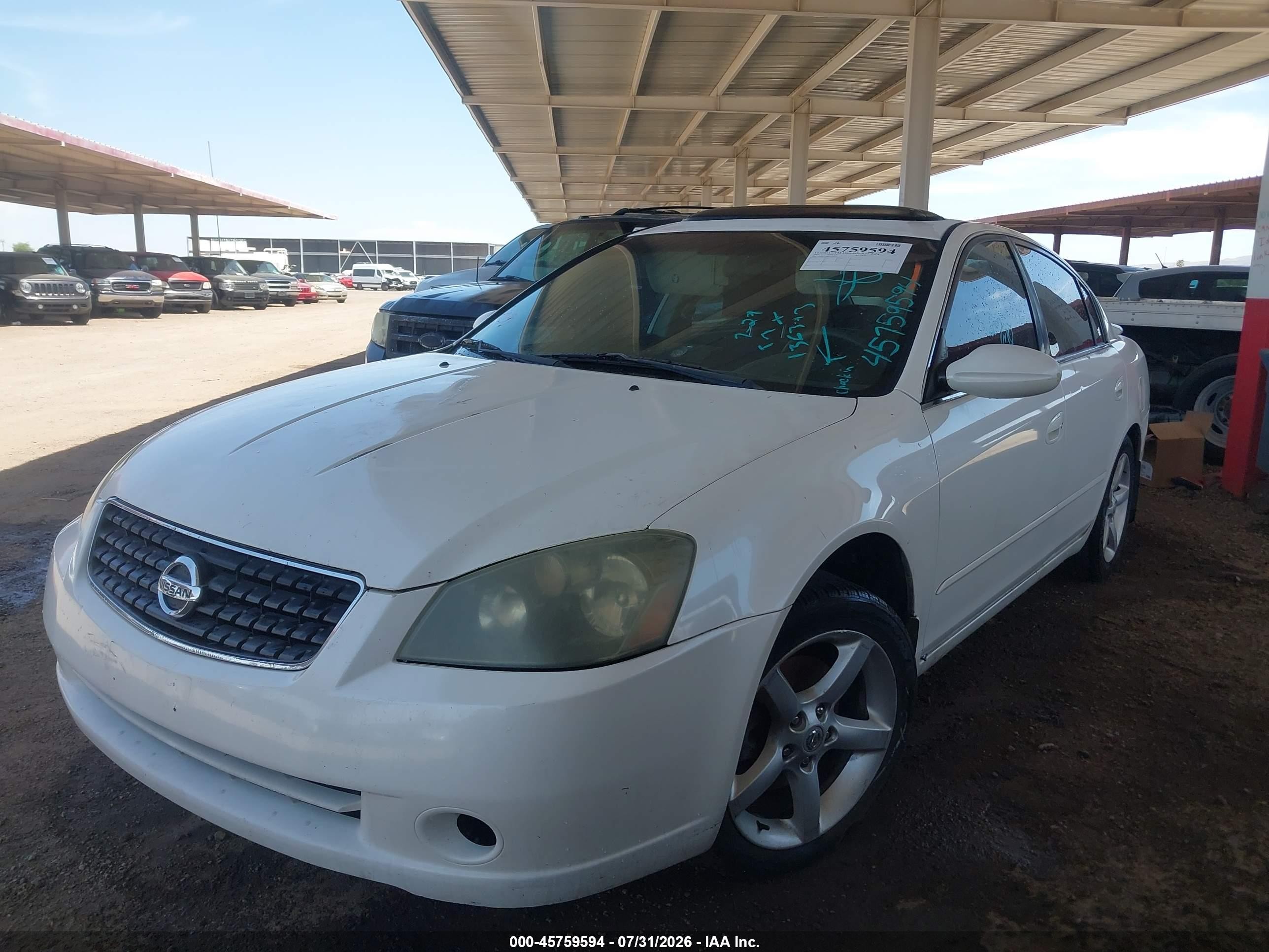 2005 Nissan Altima 3.5 Se Белый vin: 1N4BL11D65C136393