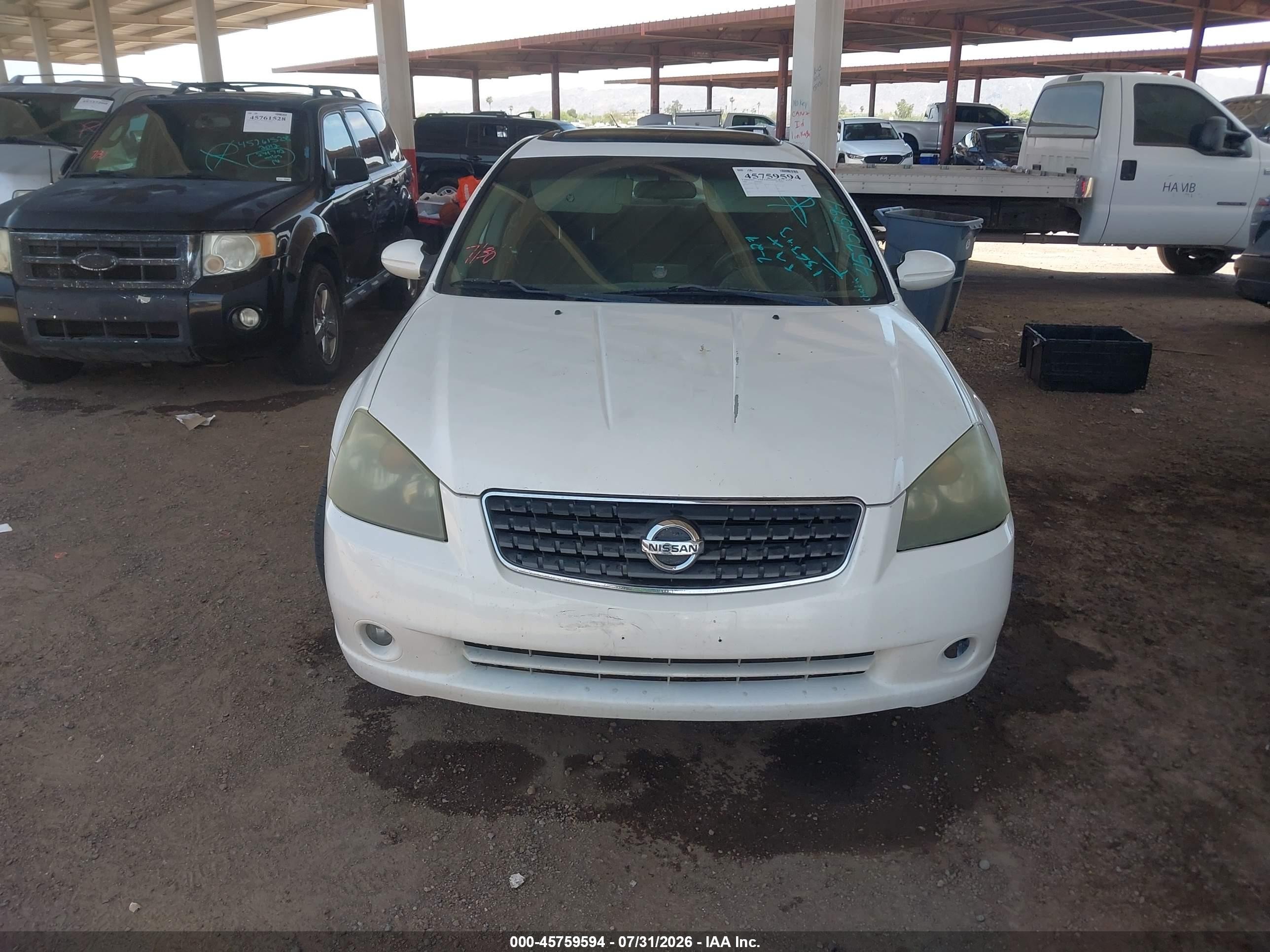 2005 Nissan Altima 3.5 Se Белый vin: 1N4BL11D65C136393