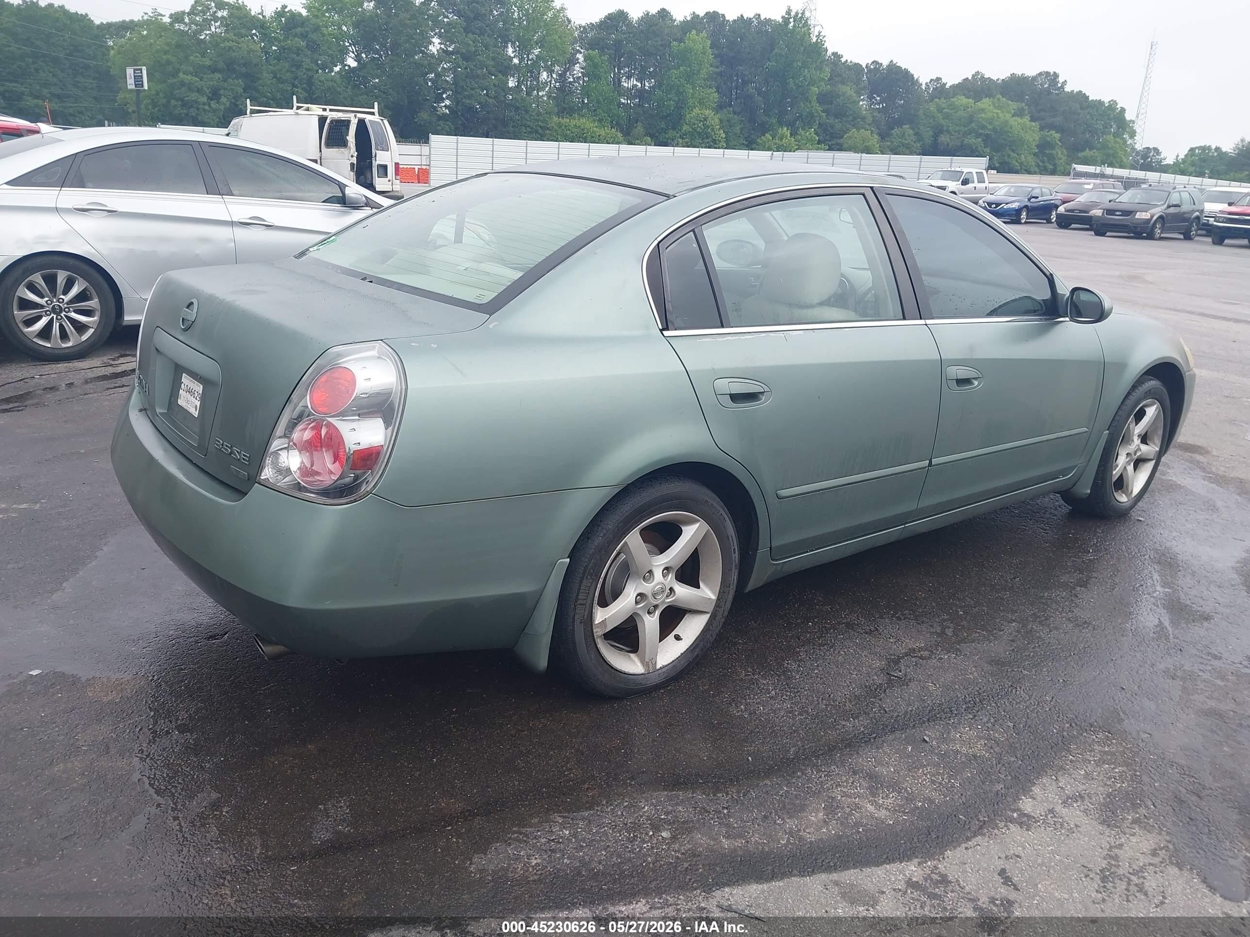 2006 Nissan Altima 3.5 Se Green vin: 1N4BL11D66C138582