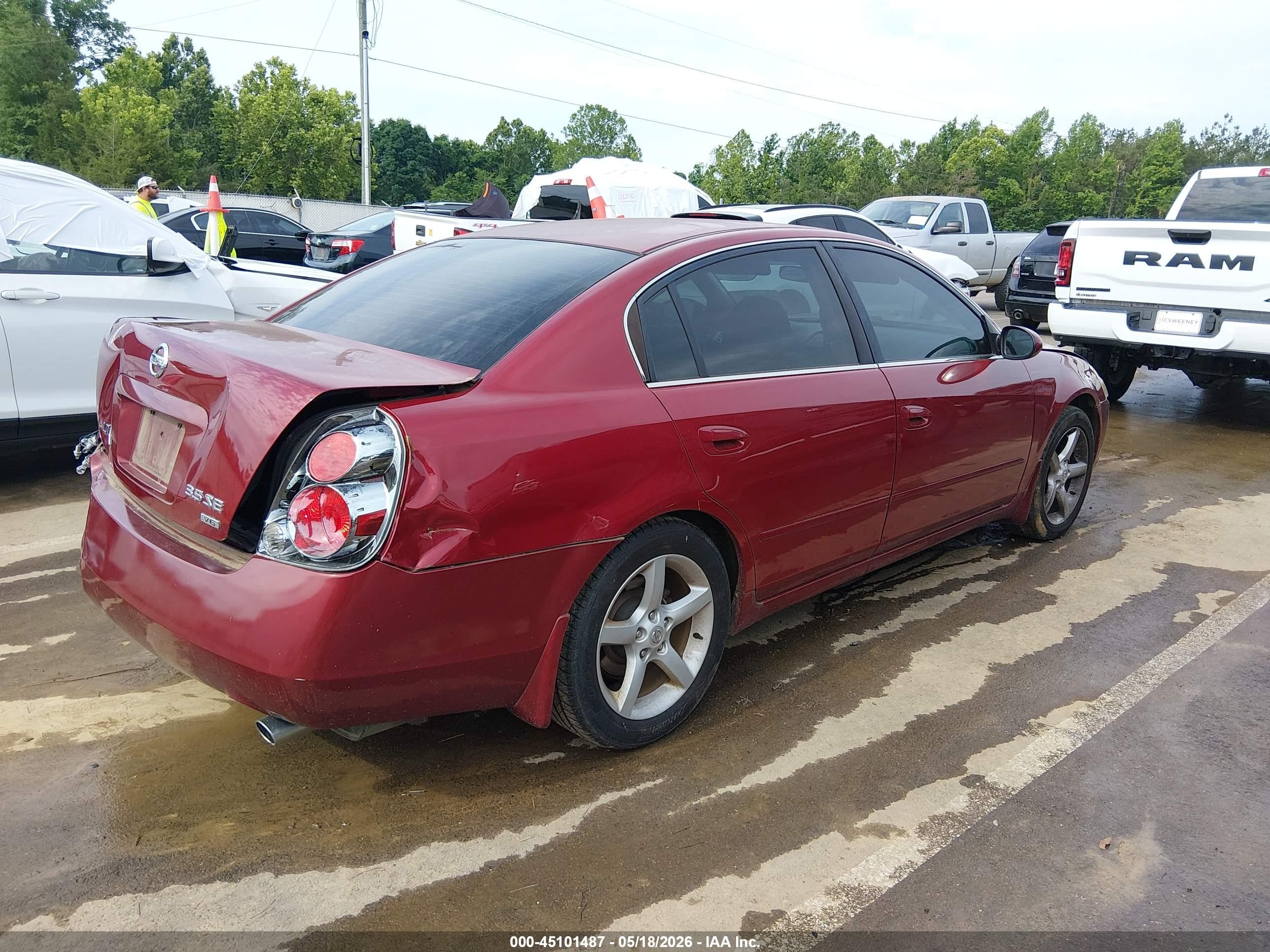 2006 Nissan Altima 3.5 Se Maroon vin: 1N4BL11D66C265347