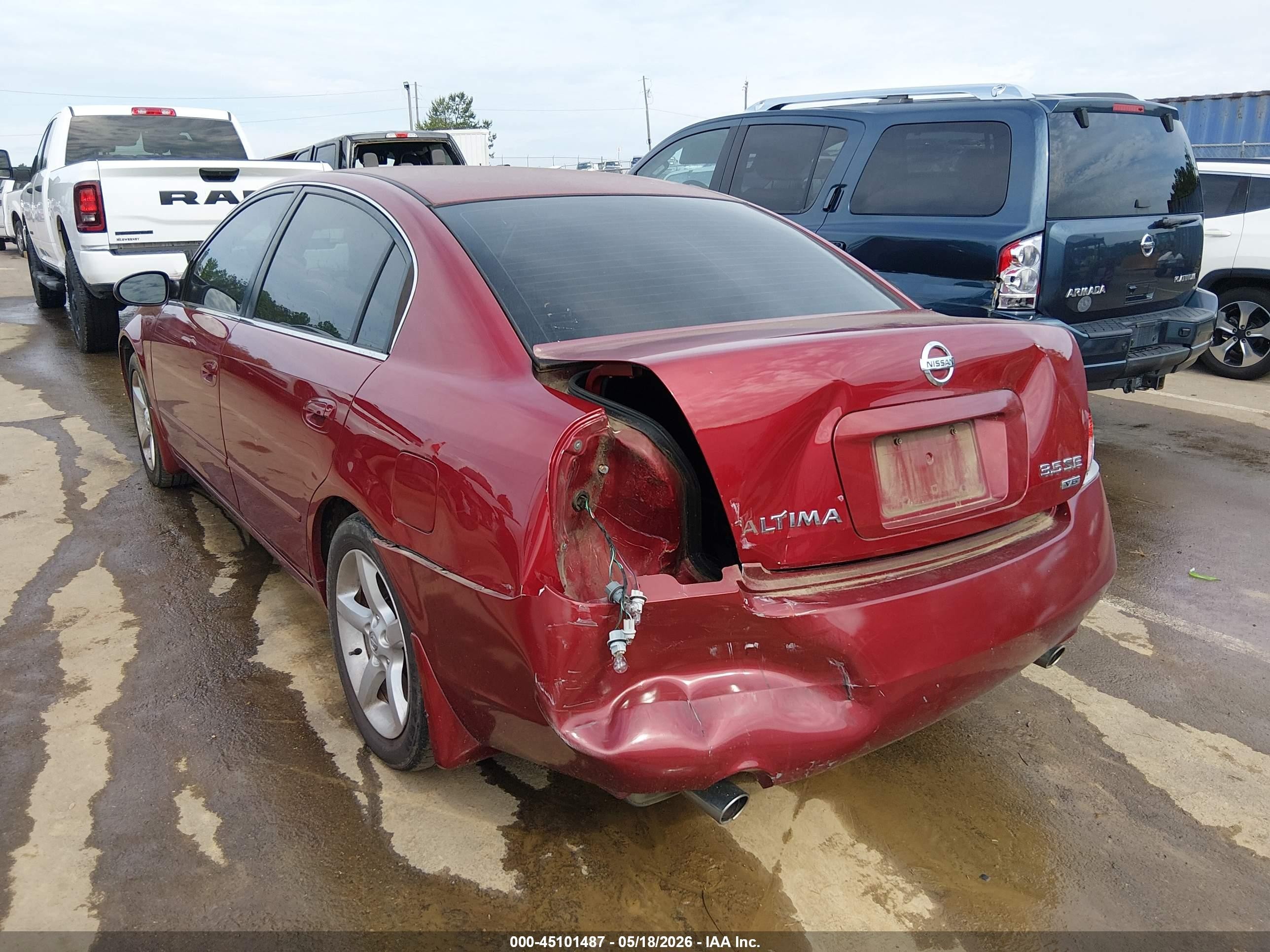 2006 Nissan Altima 3.5 Se Maroon vin: 1N4BL11D66C265347