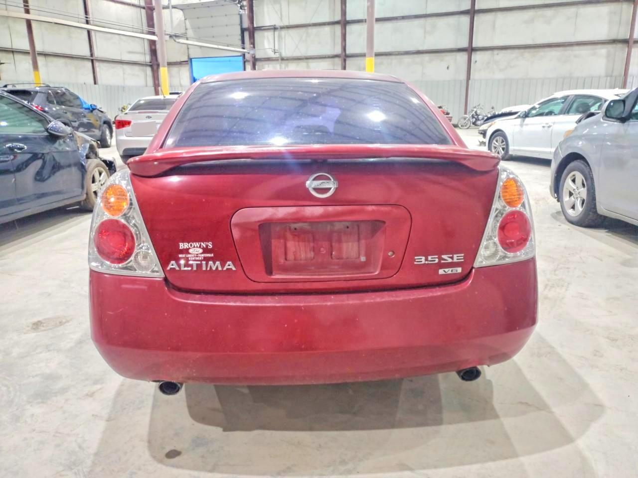 2003 Nissan Altima 3.5 Se Maroon vin: 1N4BL11D93C296183