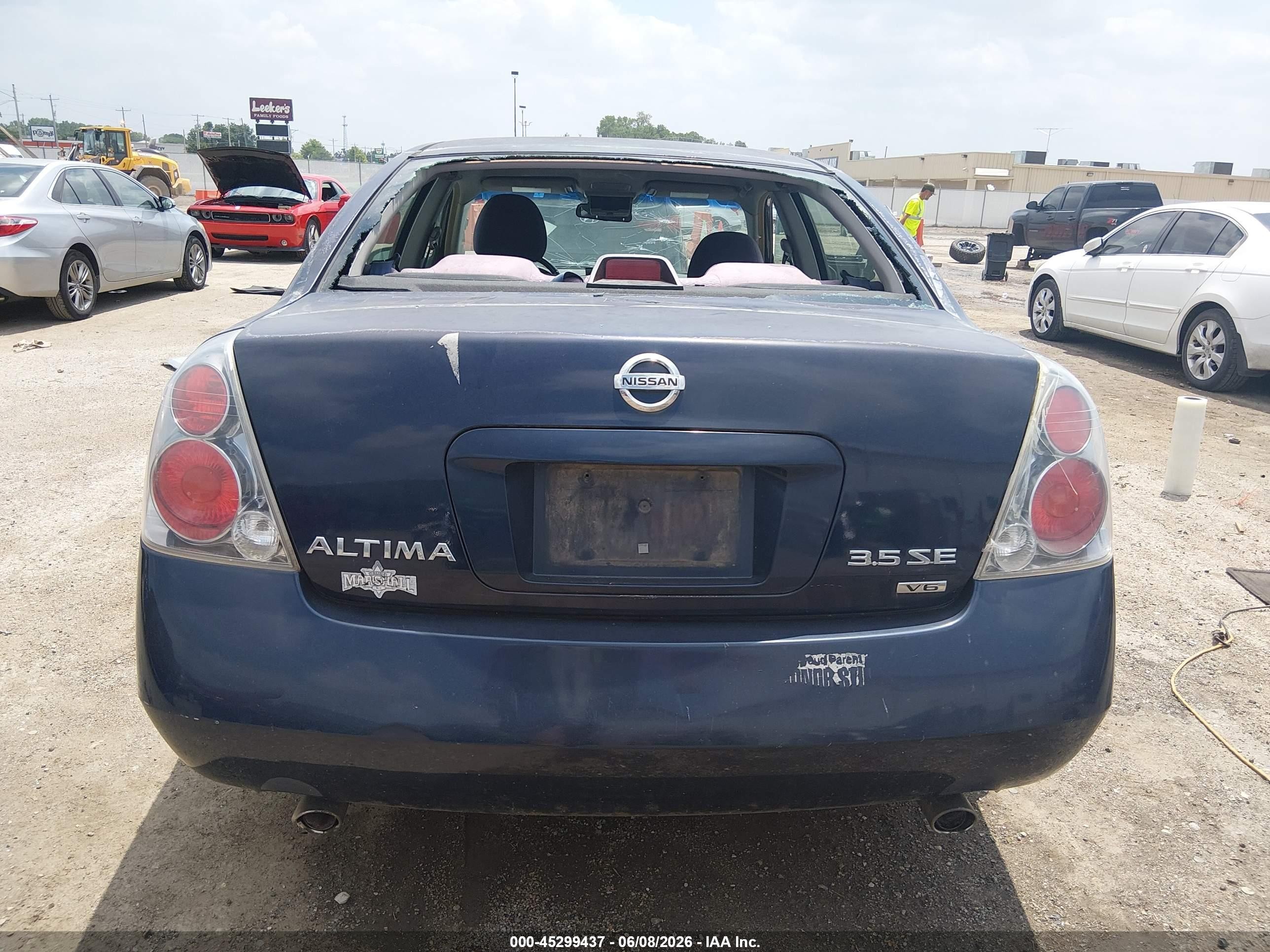 2006 Nissan Altima 3.5 Se Синий vin: 1N4BL11D96N415049