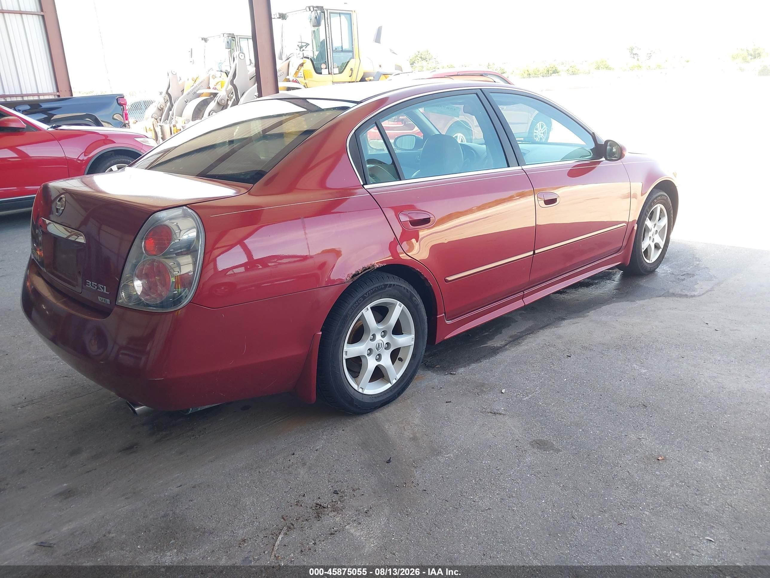 2006 Nissan Altima 3.5 Sl Red vin: 1N4BL11DX6C159211