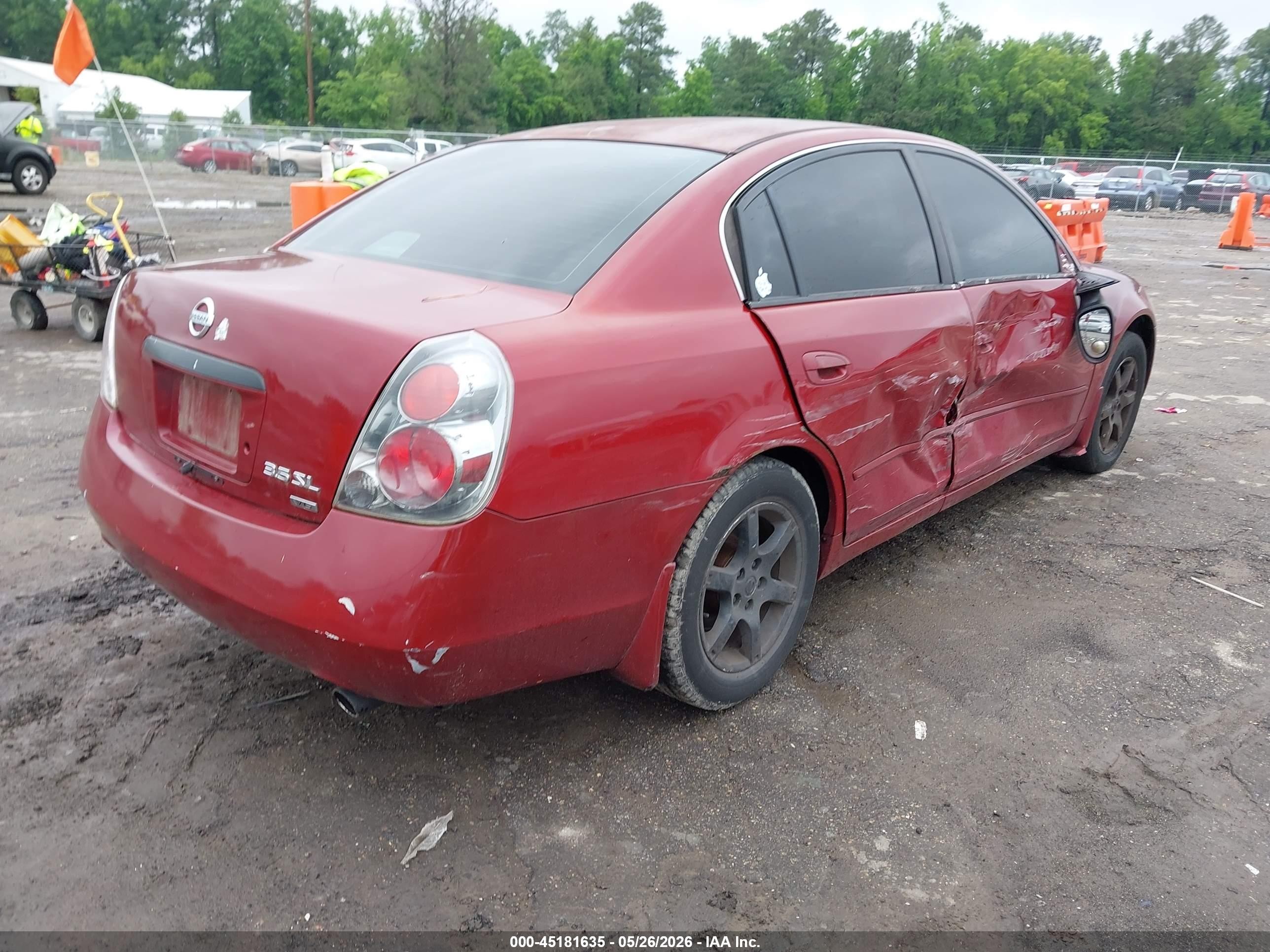 2006 Nissan Altima 3.5 Sl Темно-бордовый vin: 1N4BL11DX6N398598