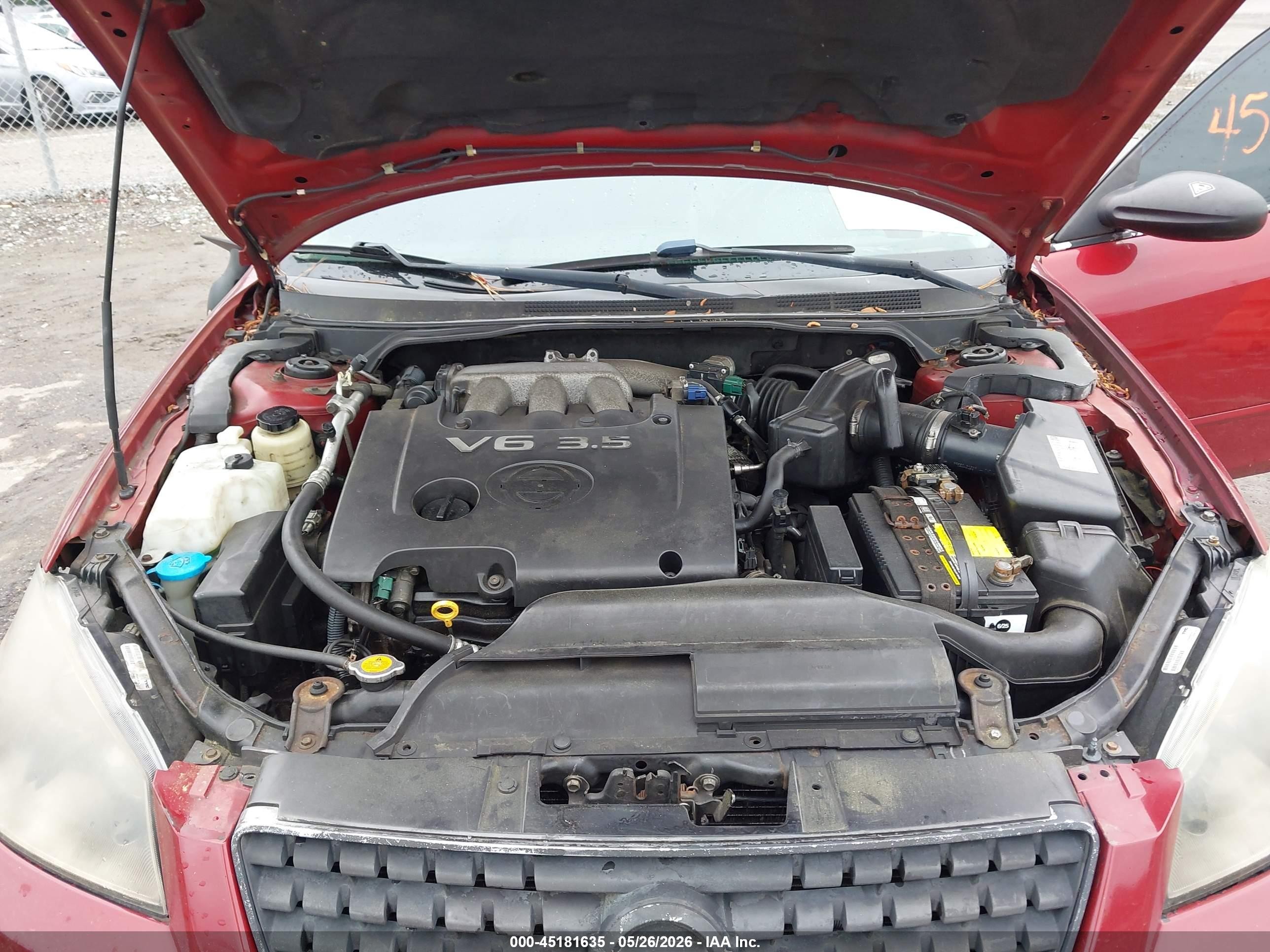 2006 Nissan Altima 3.5 Sl Темно-бордовый vin: 1N4BL11DX6N398598