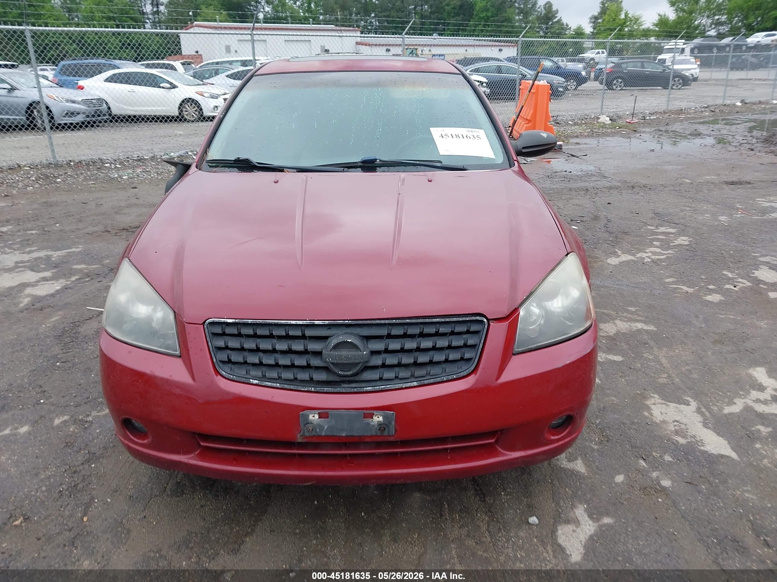 2006 Nissan Altima 3.5 Sl Темно-бордовый vin: 1N4BL11DX6N398598