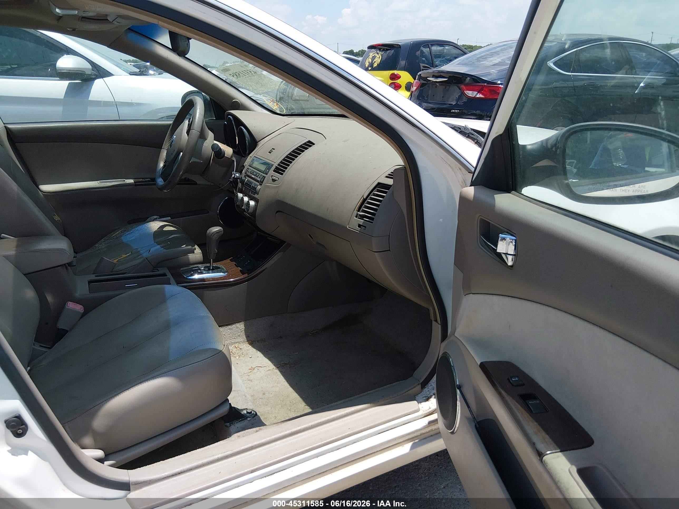 2005 Nissan Altima 3.5 Sl White vin: 1N4BL11E25C108602