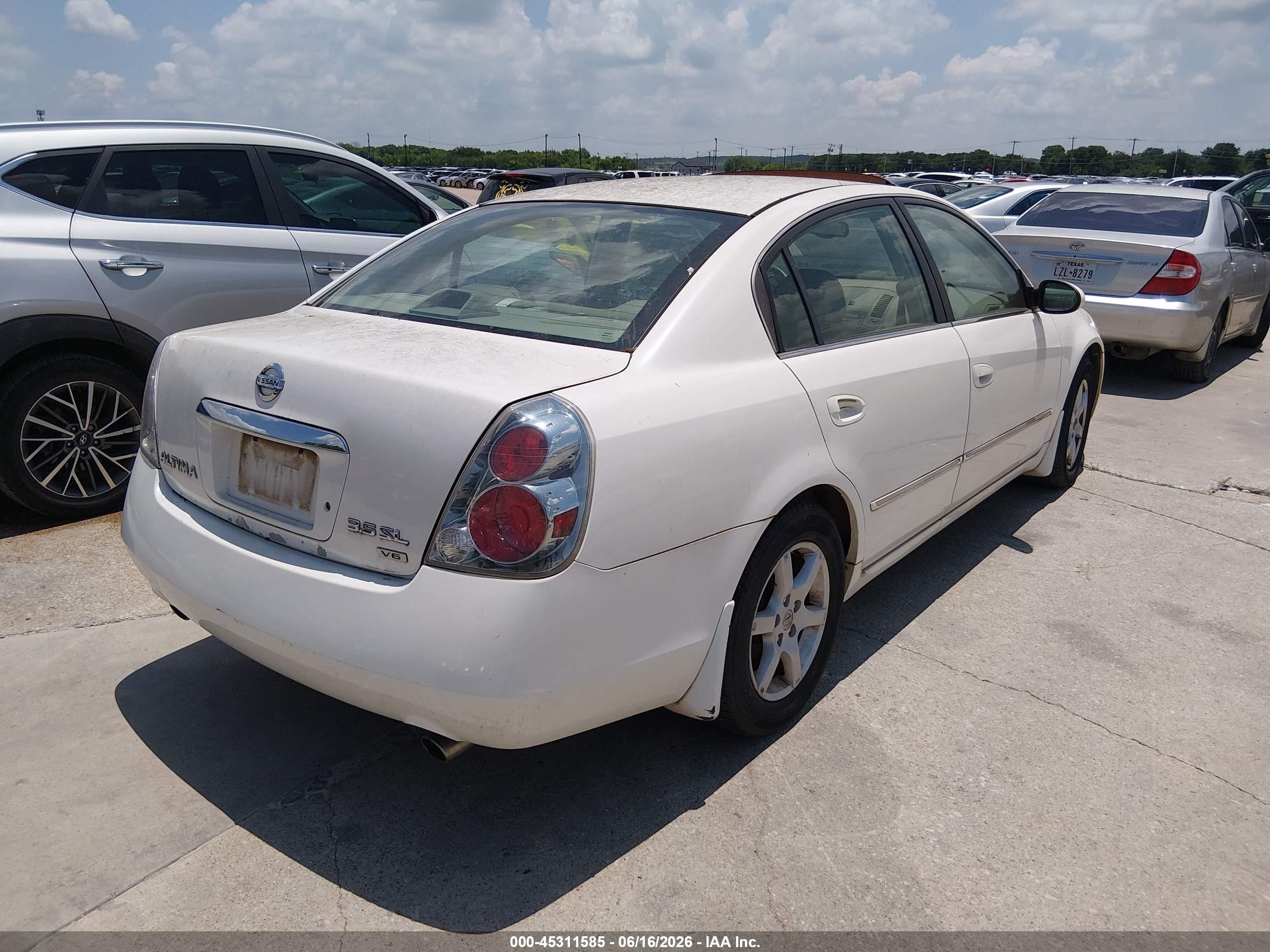 2005 Nissan Altima 3.5 Sl White vin: 1N4BL11E25C108602