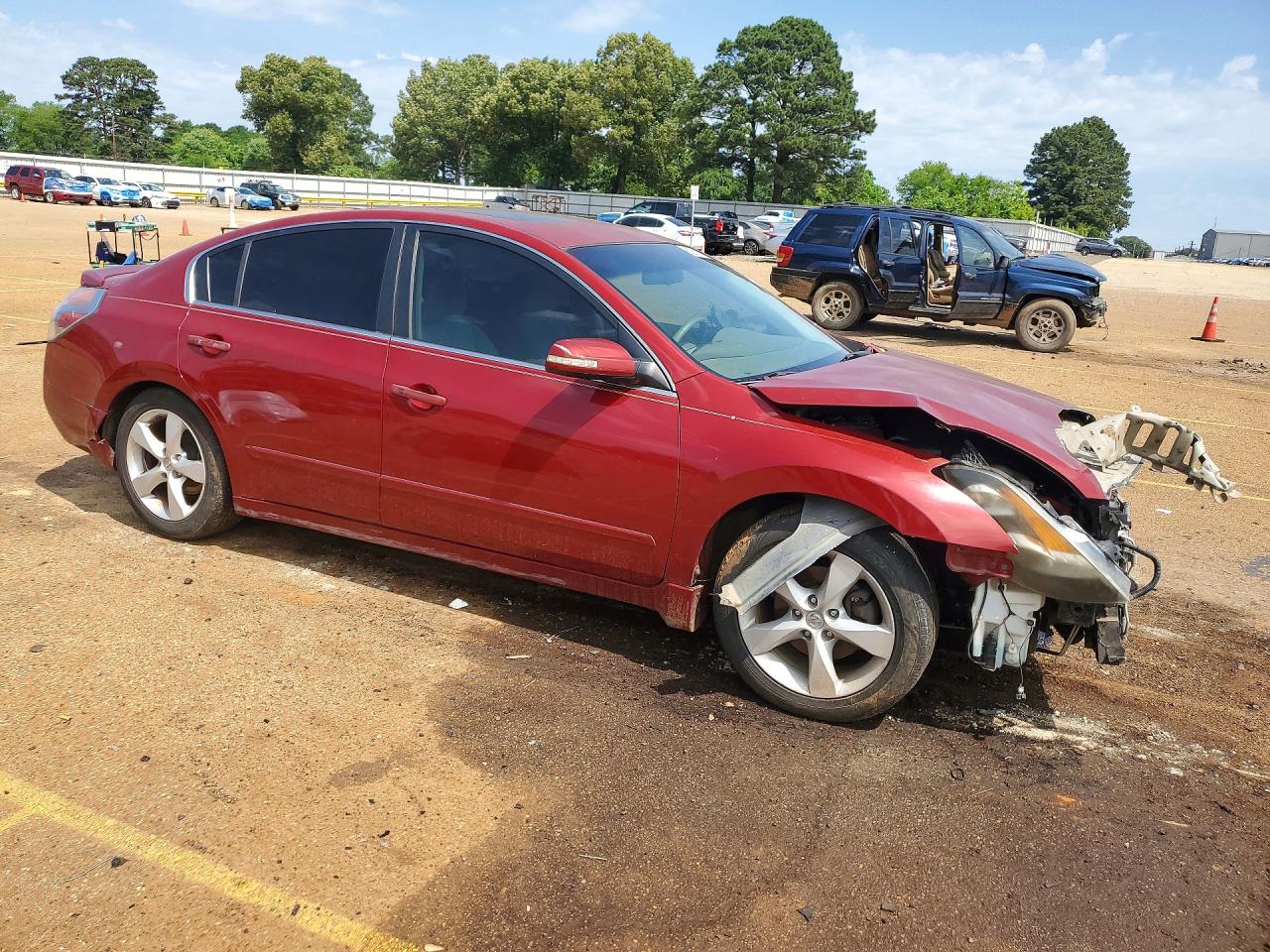 2007 Nissan Altima 3.5 Se Maroon vin: 1N4BL21E47C124907