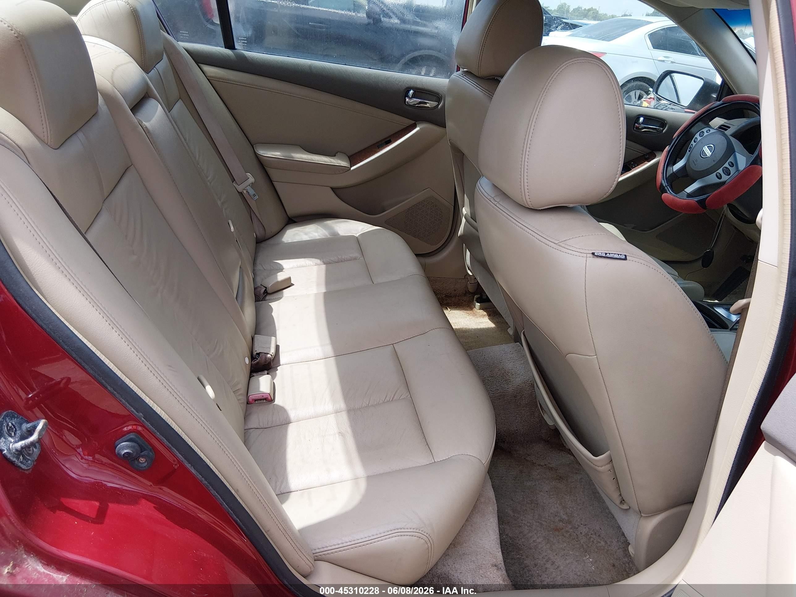 2008 Nissan Altima 3.5 Sl Red vin: 1N4BL21E48N404350