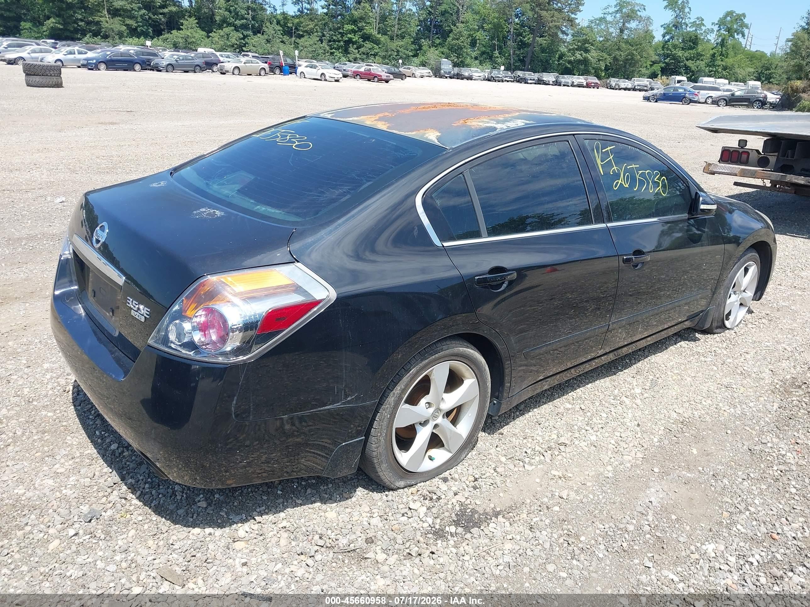 2009 Nissan Altima 3.5 Se Black vin: 1N4BL21E49C129849