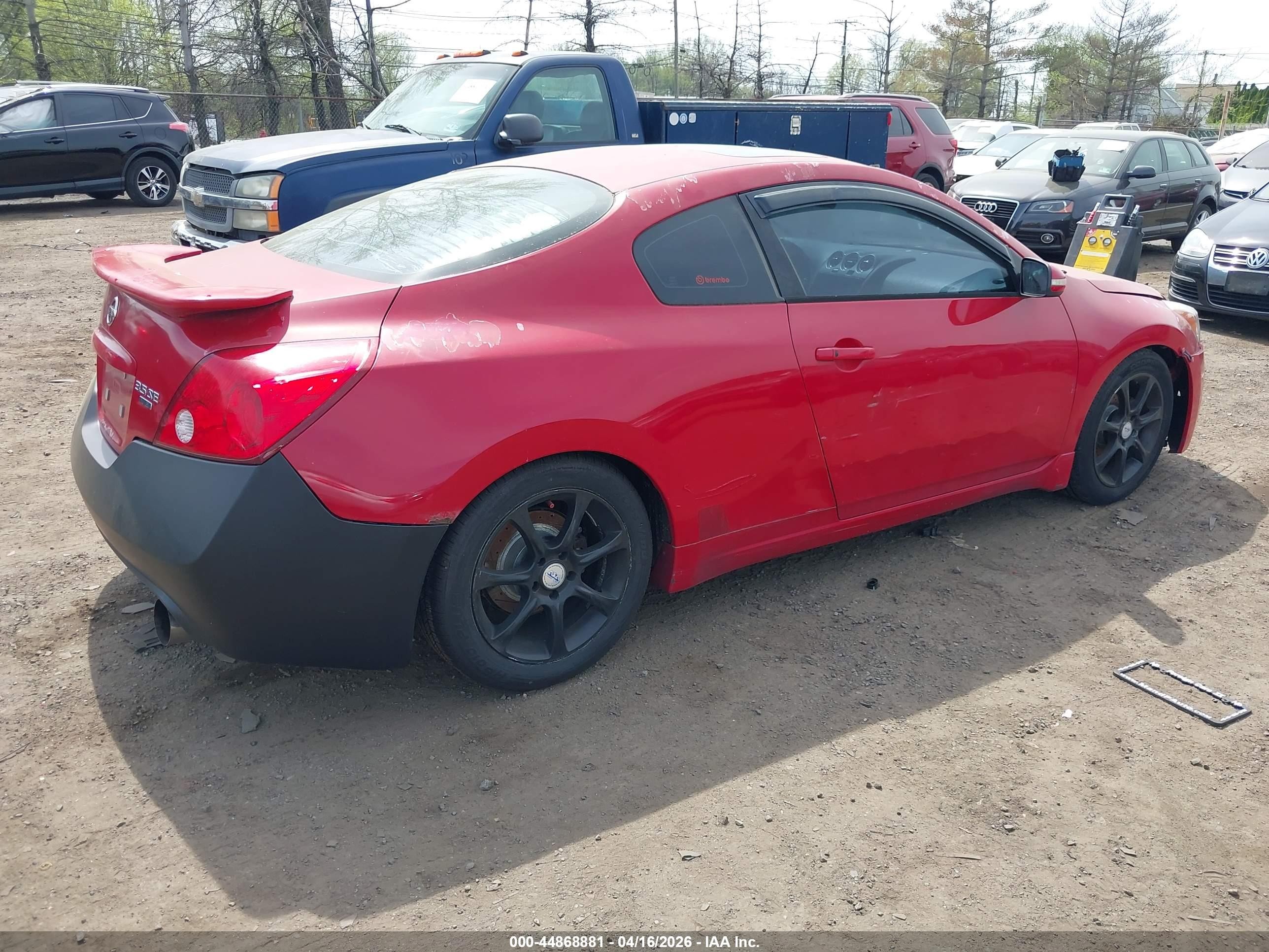 2008 Nissan Altima 3.5 Se Red vin: 1N4BL24E58C101830