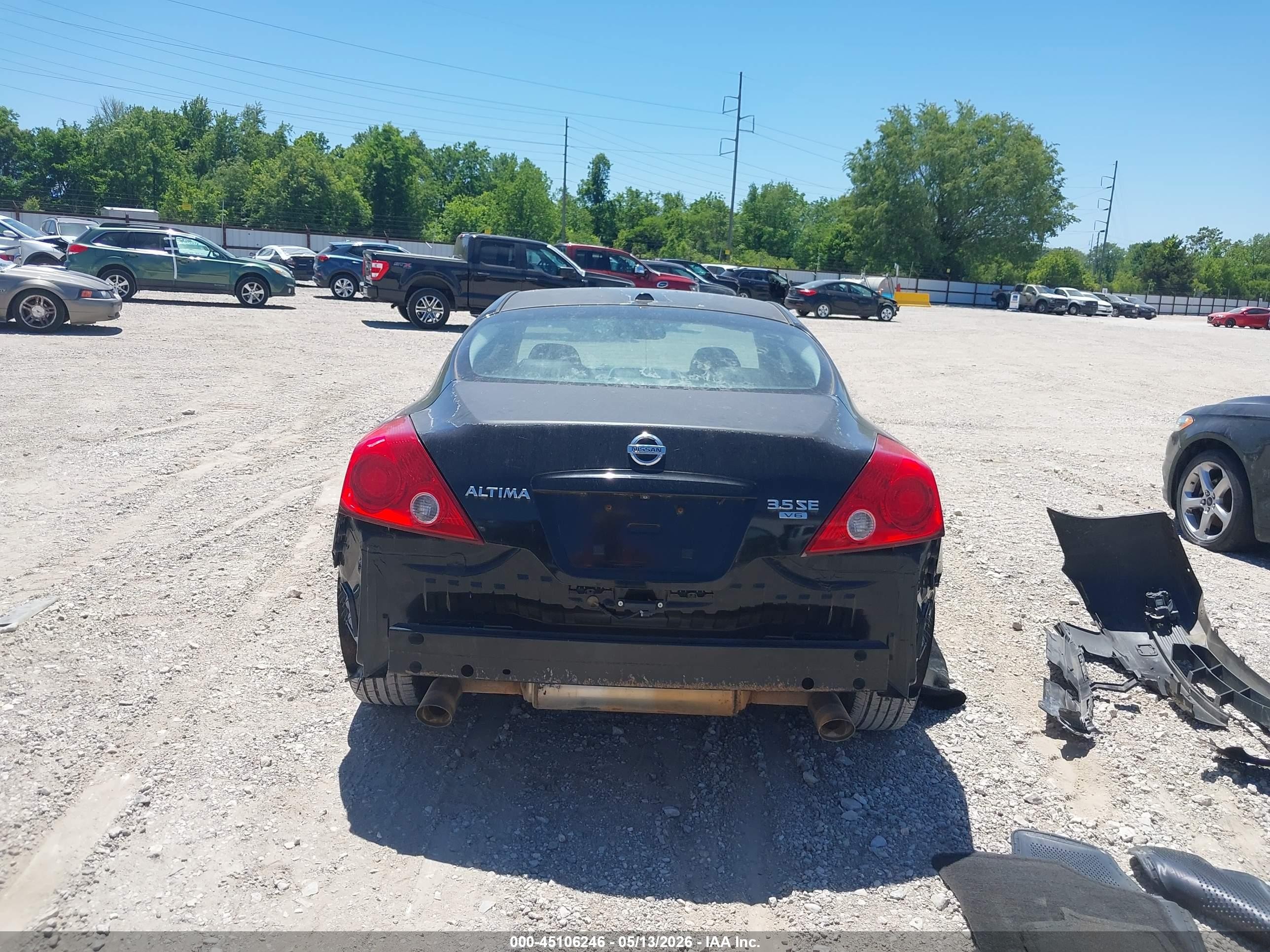 2008 Nissan Altima 3.5 Se Black vin: 1N4BL24E88C190955
