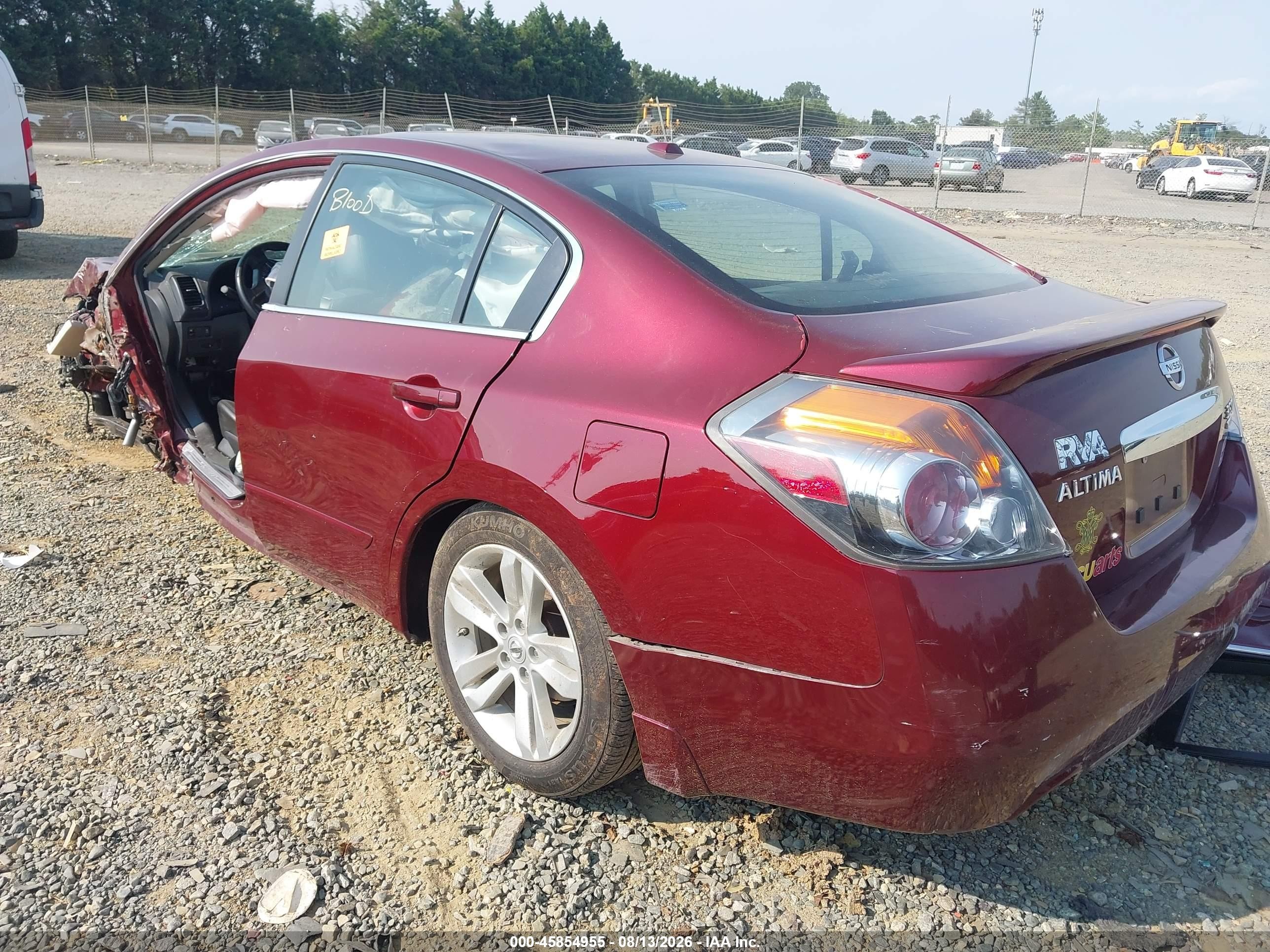 2011 Nissan Altima 3.5 Sr Maroon vin: 1N4BL2AP0BN415788