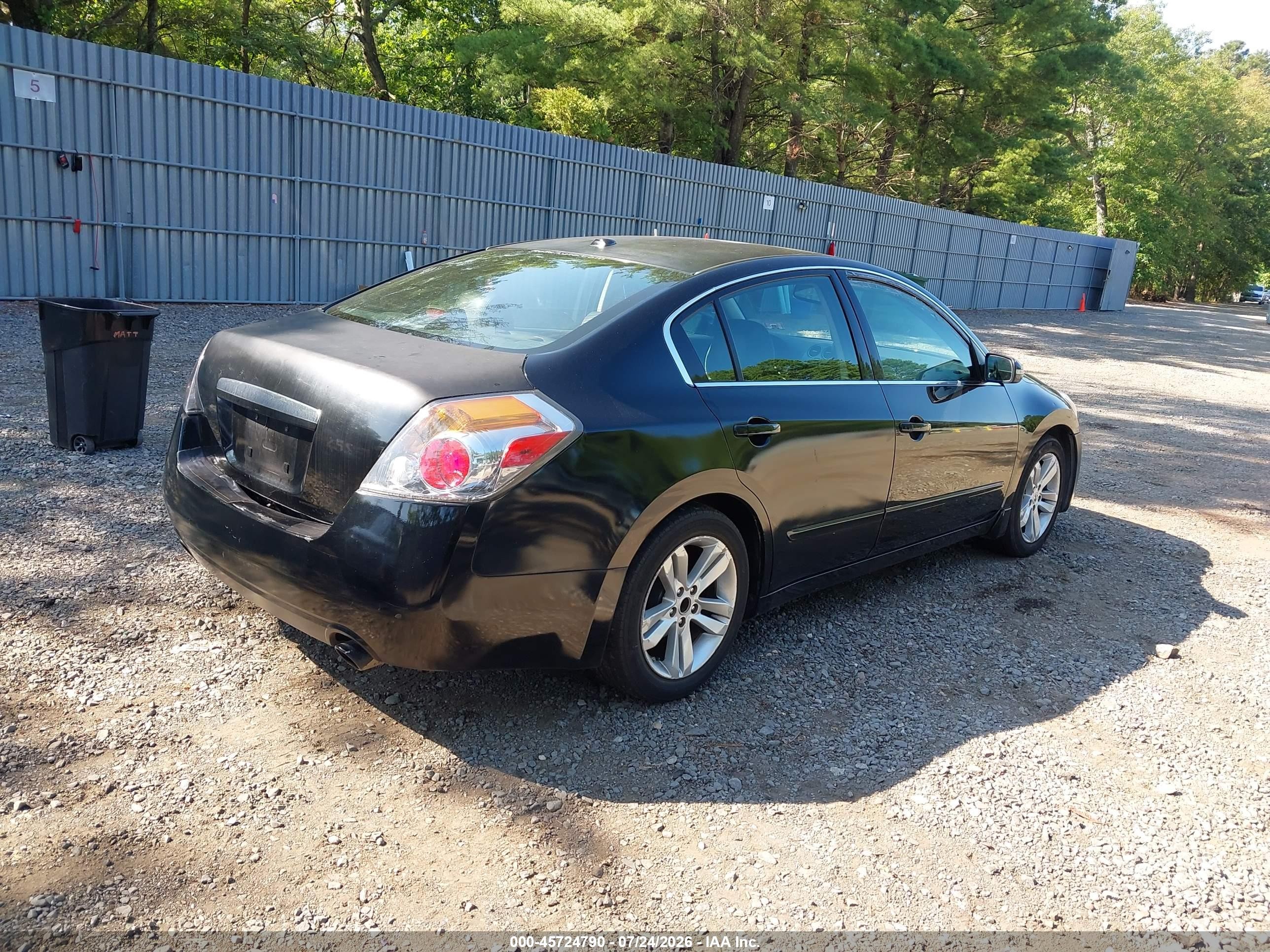 2012 Nissan Altima 3.5 Sr Black vin: 1N4BL2AP0CC238818