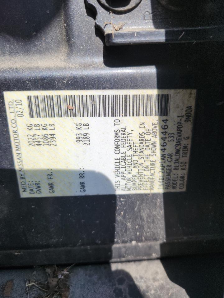 2010 Nissan Altima 3.5 Sr Gray vin: 1N4BL2AP1AN464464