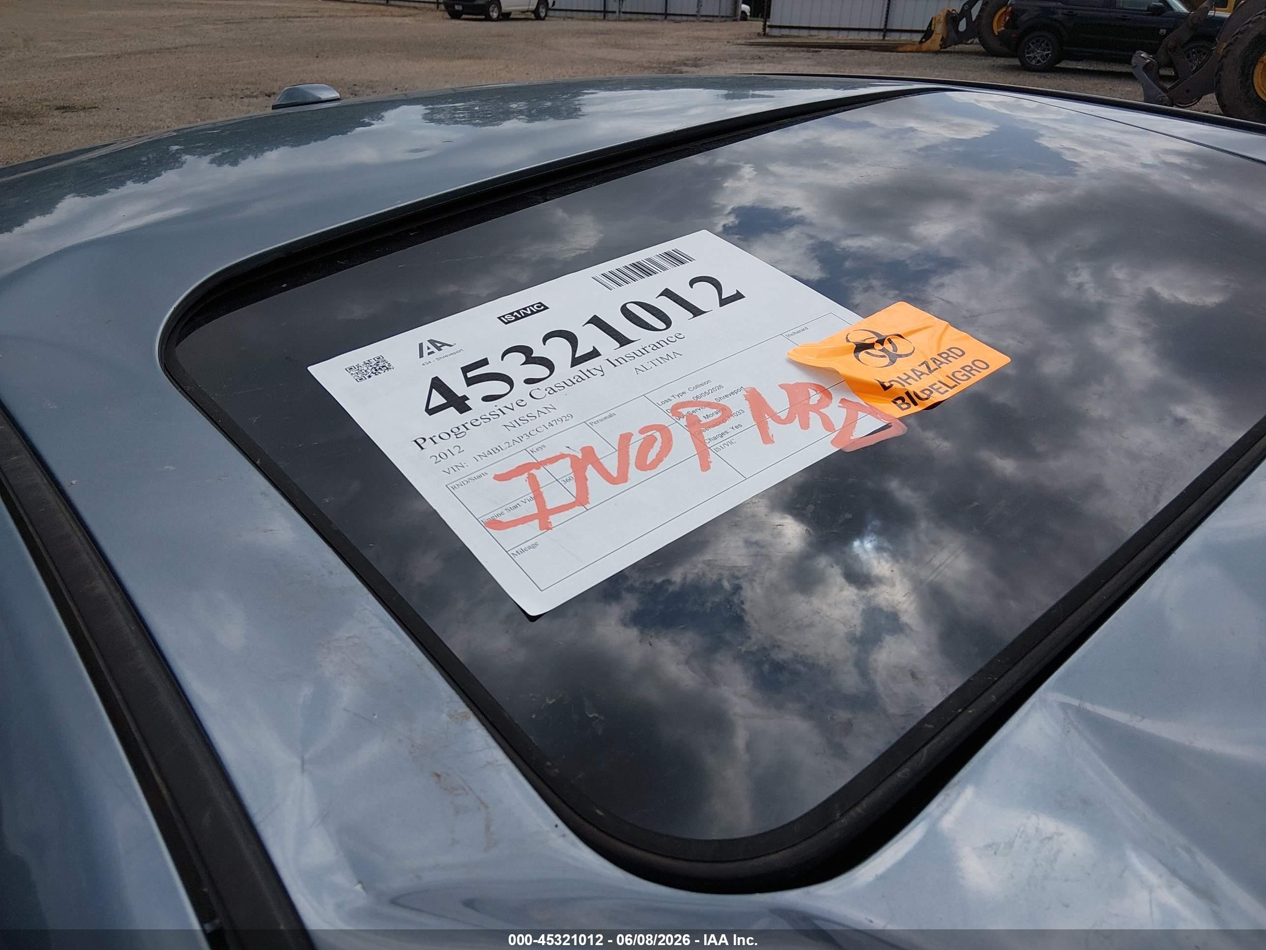 2012 Nissan Altima 3.5 Sr Blue vin: 1N4BL2AP3CC147929