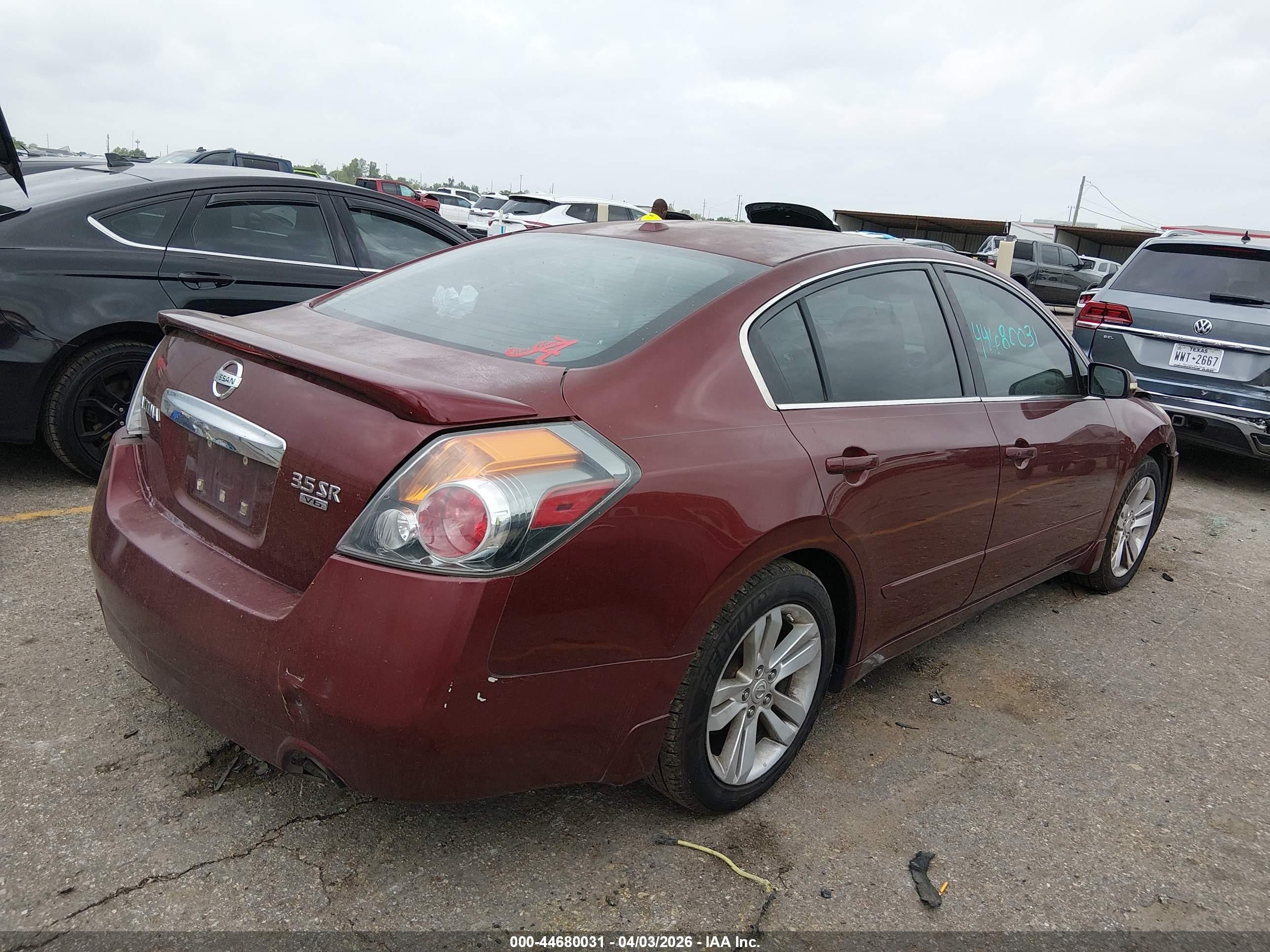 2012 Nissan Altima 3.5 Sr Burgundy vin: 1N4BL2AP4CC194421