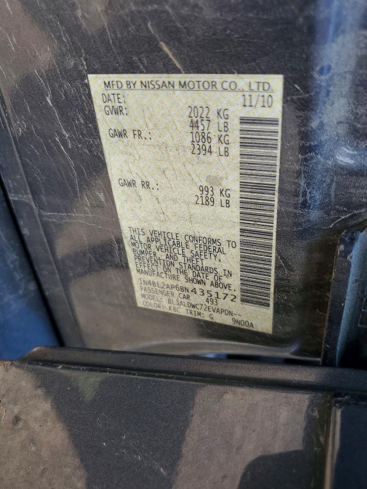 2011 Nissan Altima Sr Gray vin: 1N4BL2AP6BN435172