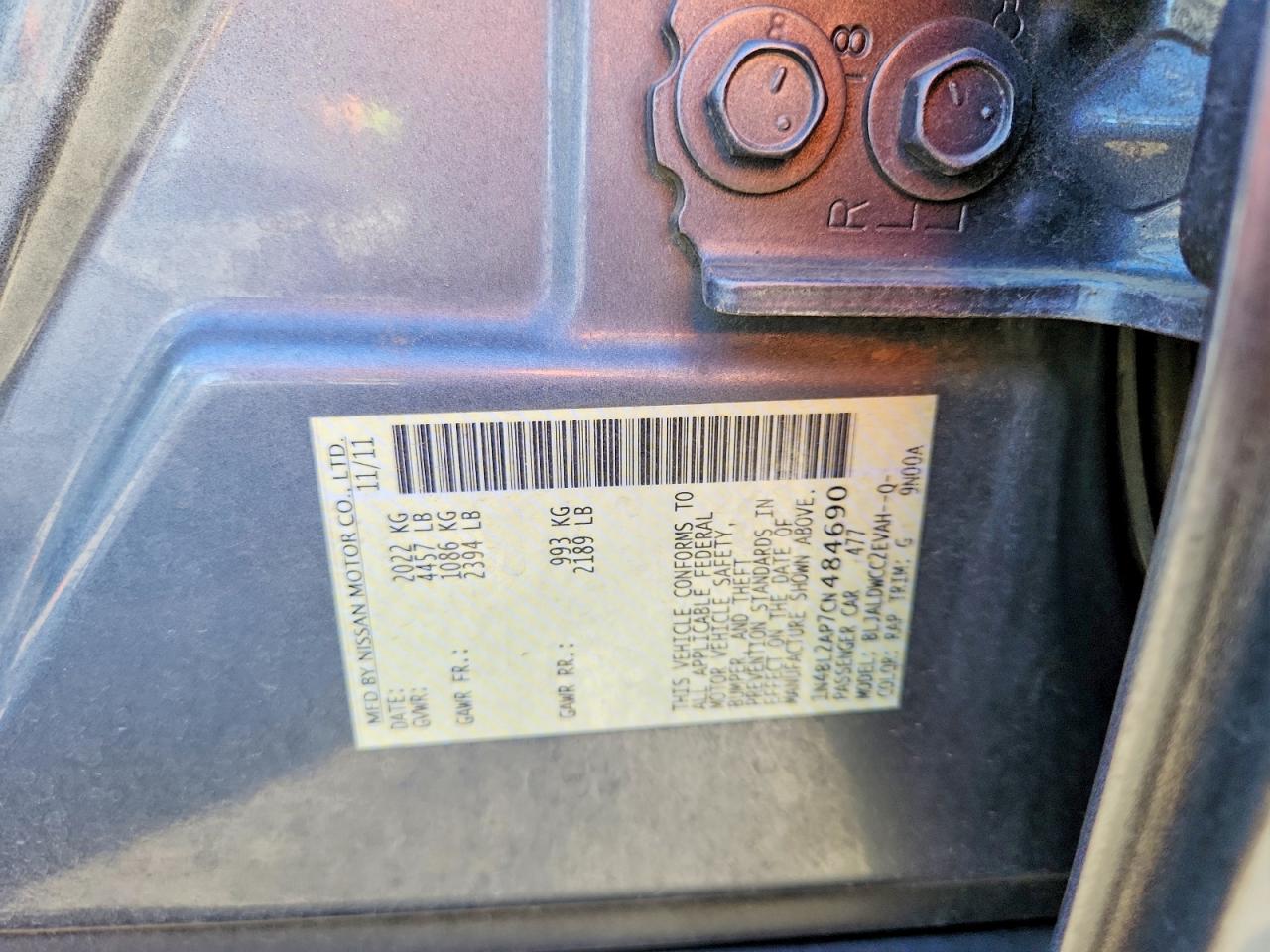 2012 Nissan Altima Sr Gray vin: 1N4BL2AP7CN484690
