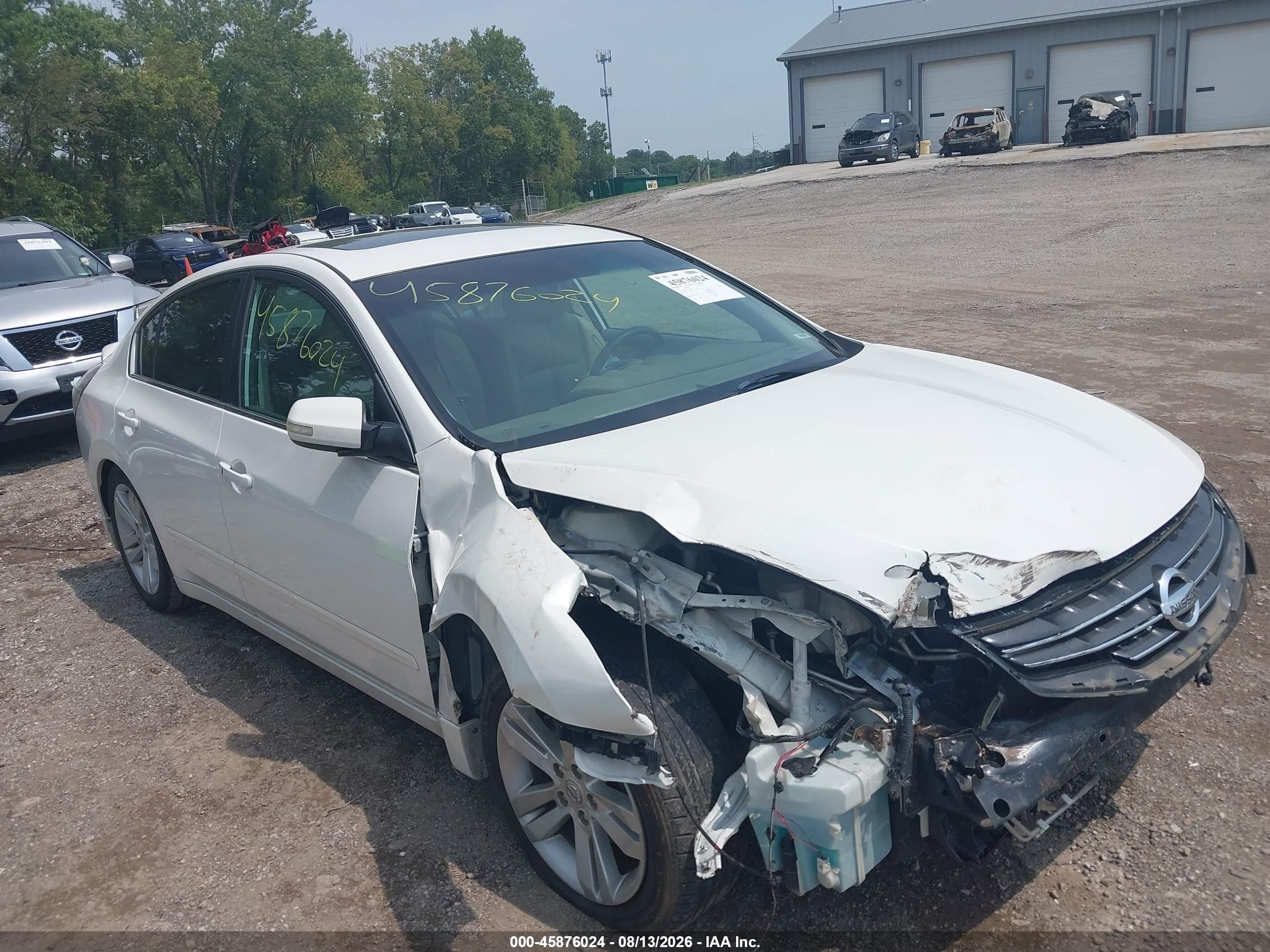 2012 Nissan Altima 3.5 Sr White vin: 1N4BL2AP9CC138135