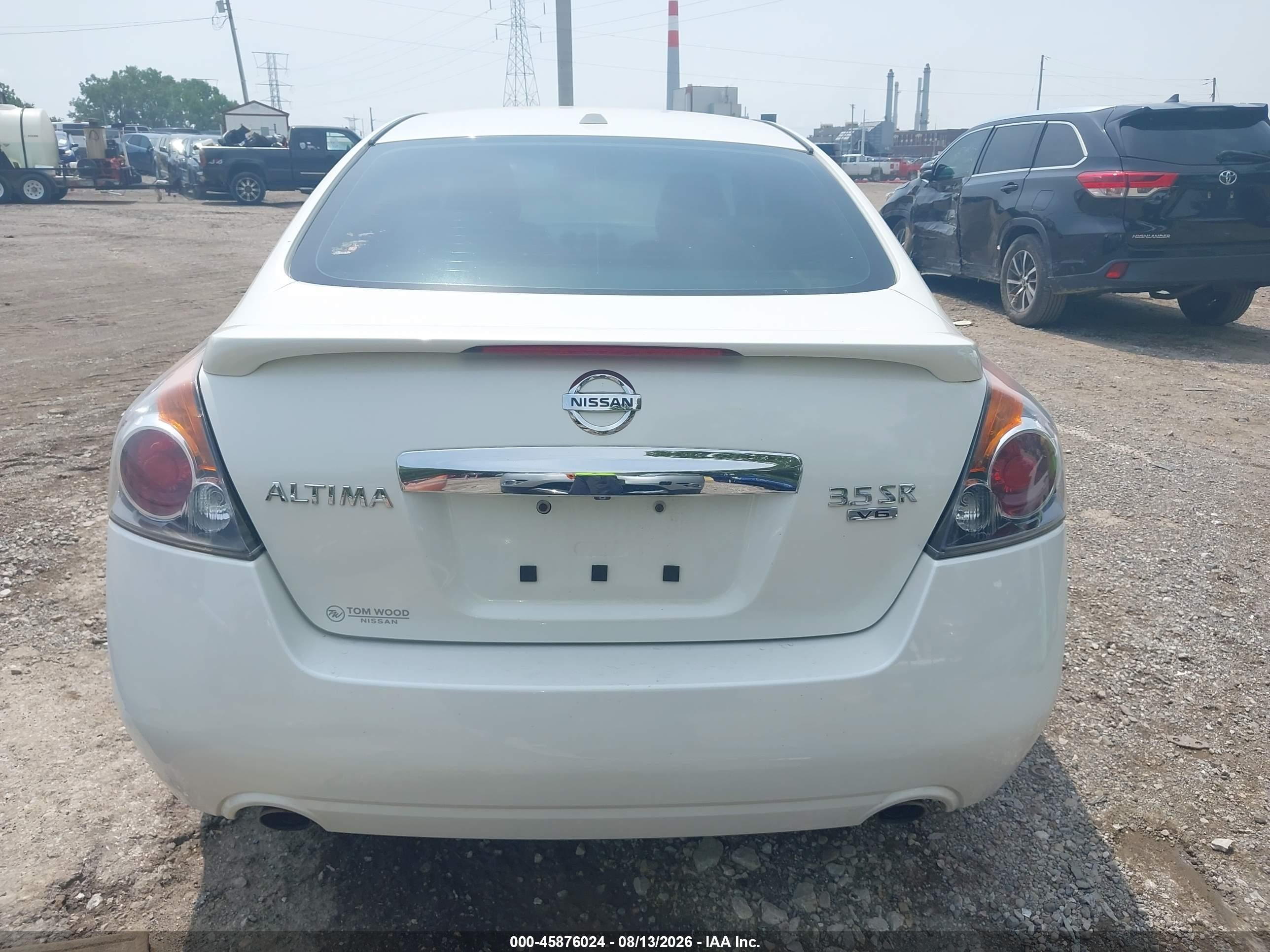2012 Nissan Altima 3.5 Sr White vin: 1N4BL2AP9CC138135