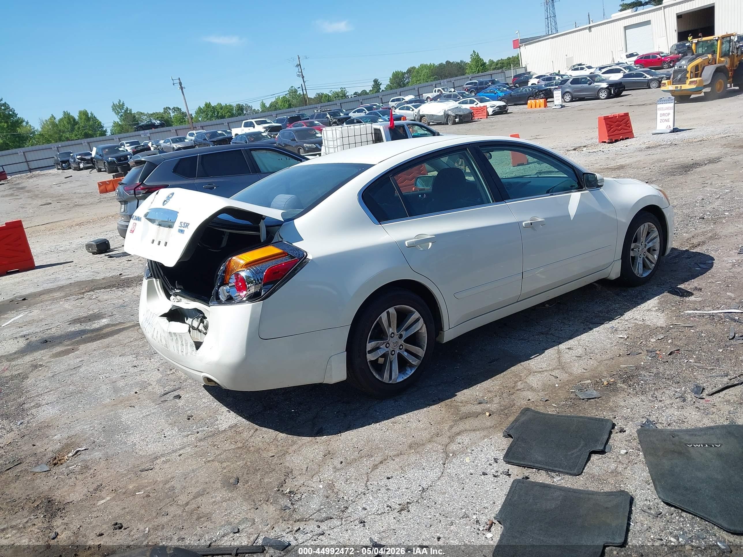 2010 Nissan Altima 3.5 Sr White vin: 1N4BL2APXAN445007