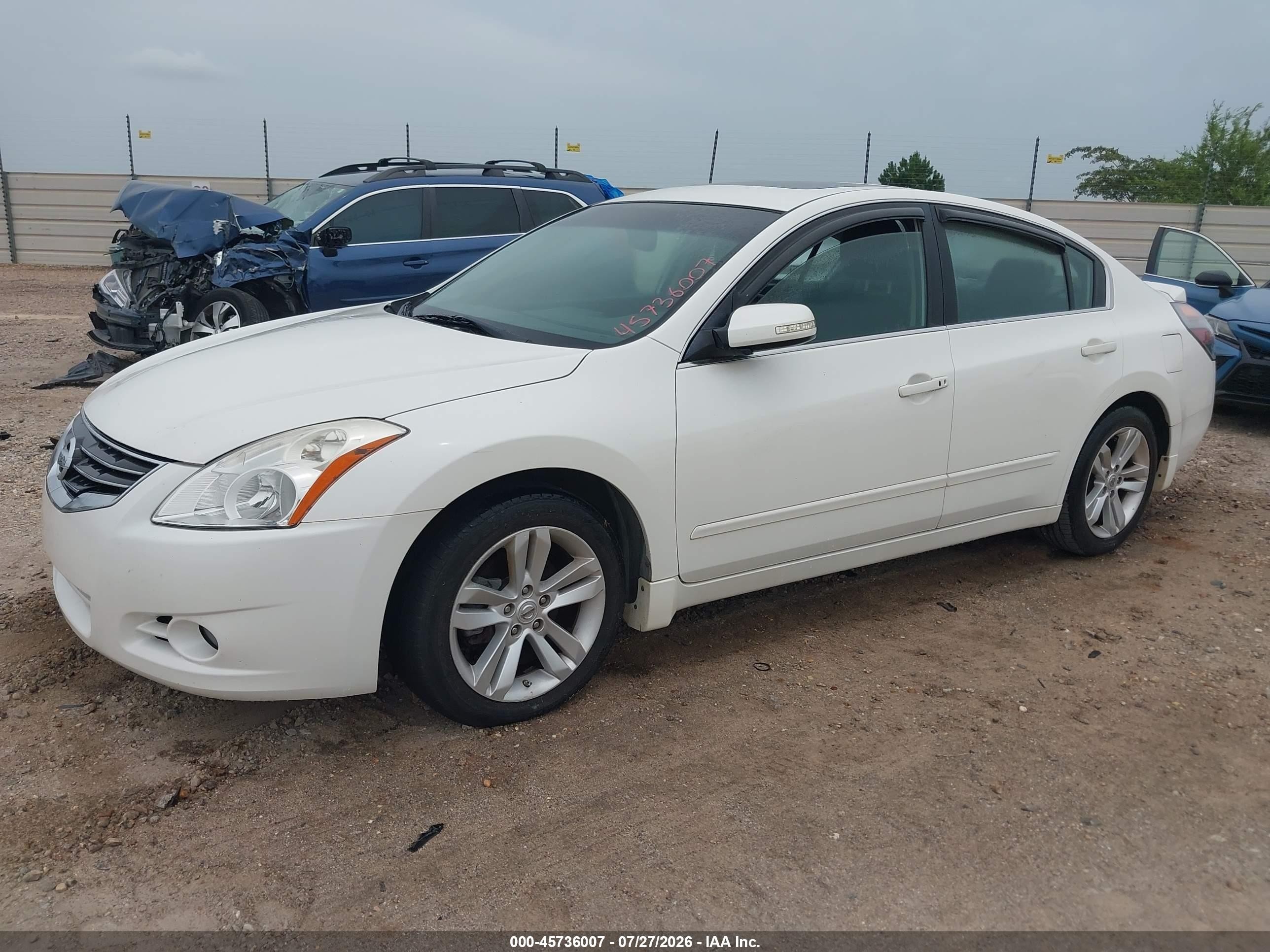 2012 Nissan Altima 3.5 Sr White vin: 1N4BL2APXCC105290