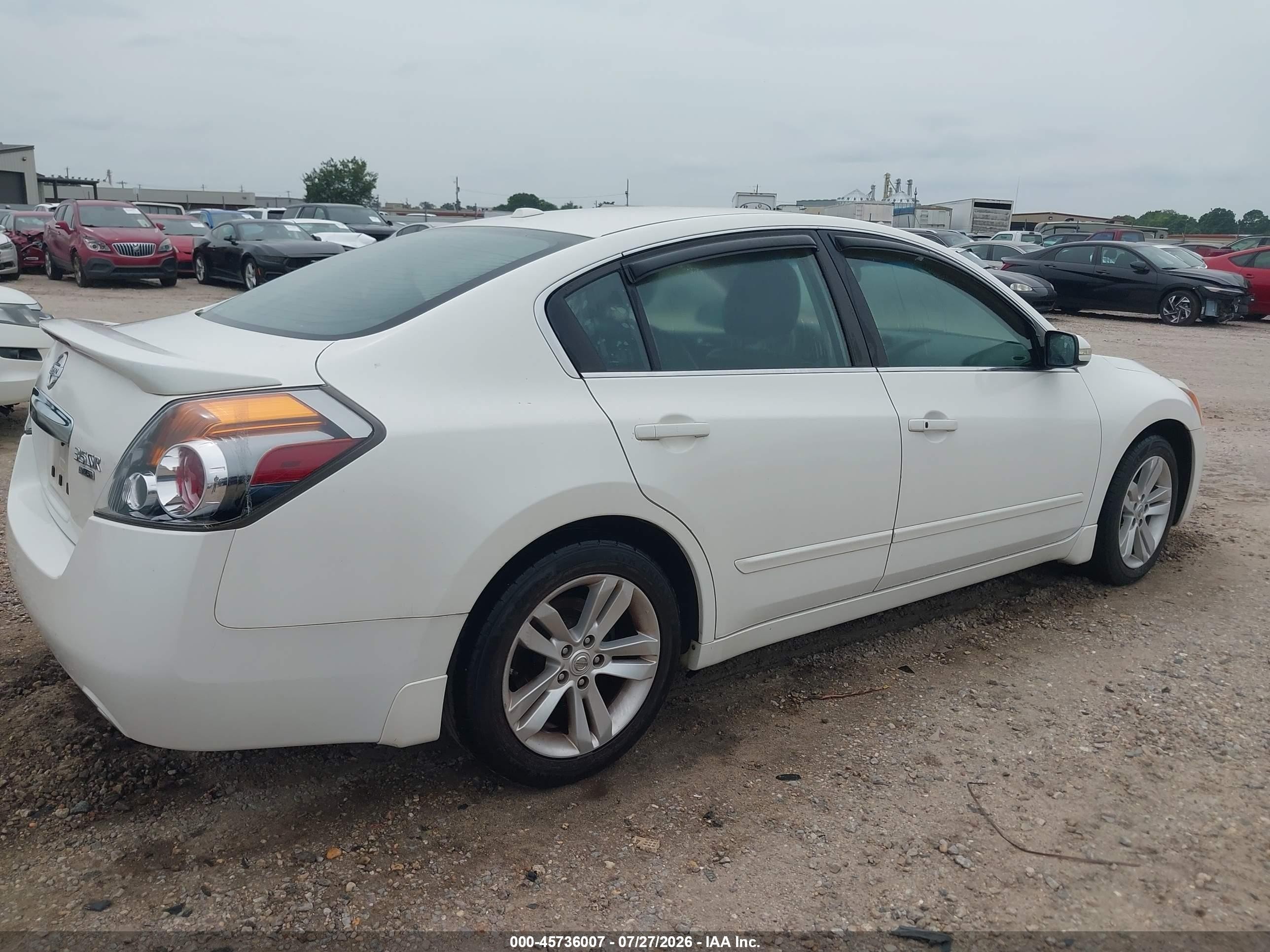 2012 Nissan Altima 3.5 Sr White vin: 1N4BL2APXCC105290