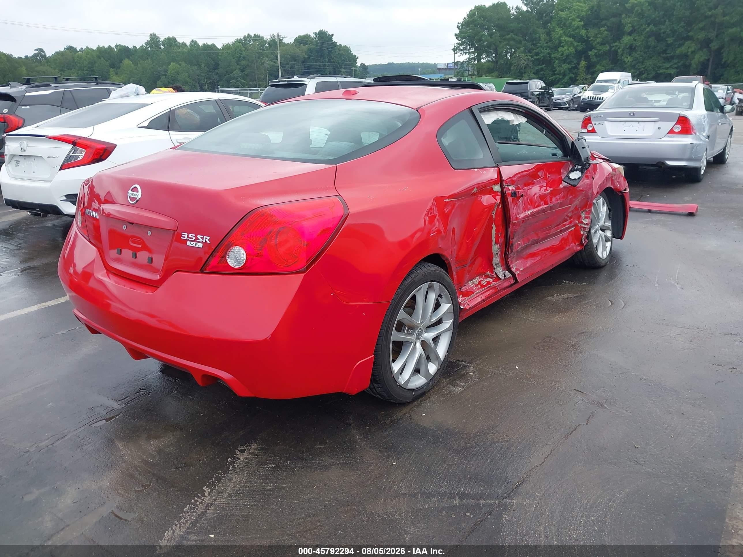 2010 Nissan Altima 3.5 Sr Красный vin: 1N4BL2EP6AC133062