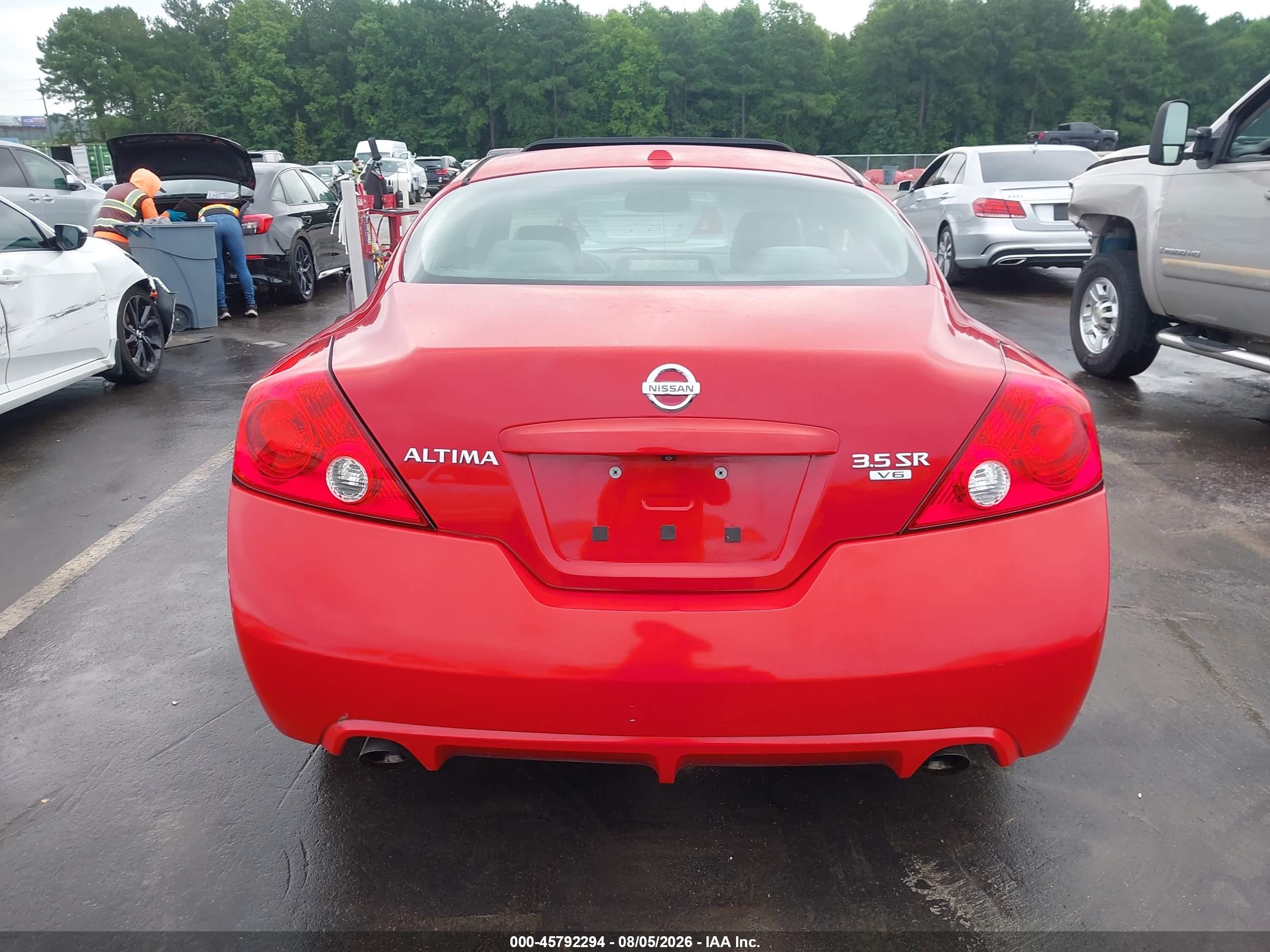 2010 Nissan Altima 3.5 Sr Красный vin: 1N4BL2EP6AC133062
