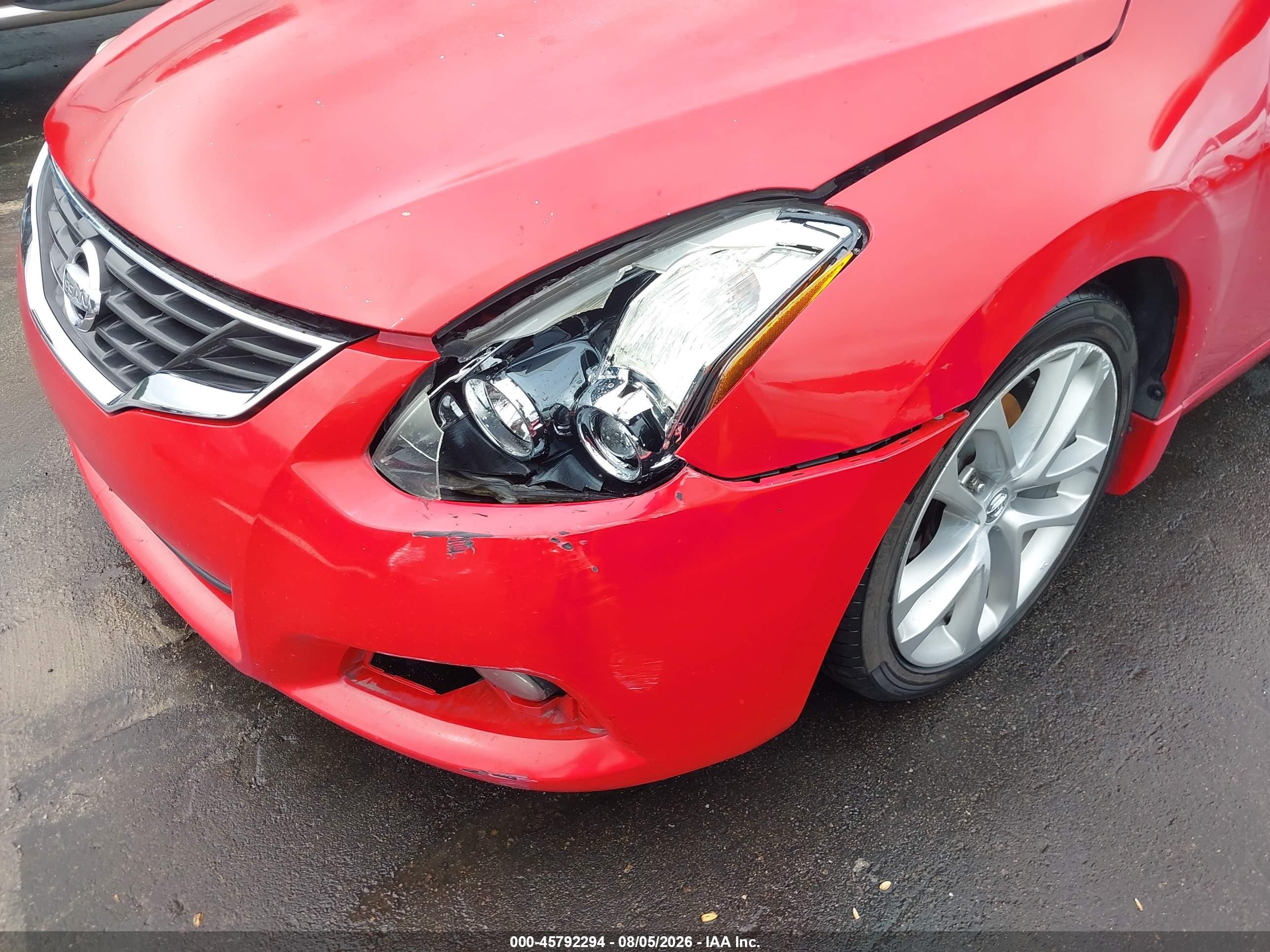 2010 Nissan Altima 3.5 Sr Красный vin: 1N4BL2EP6AC133062