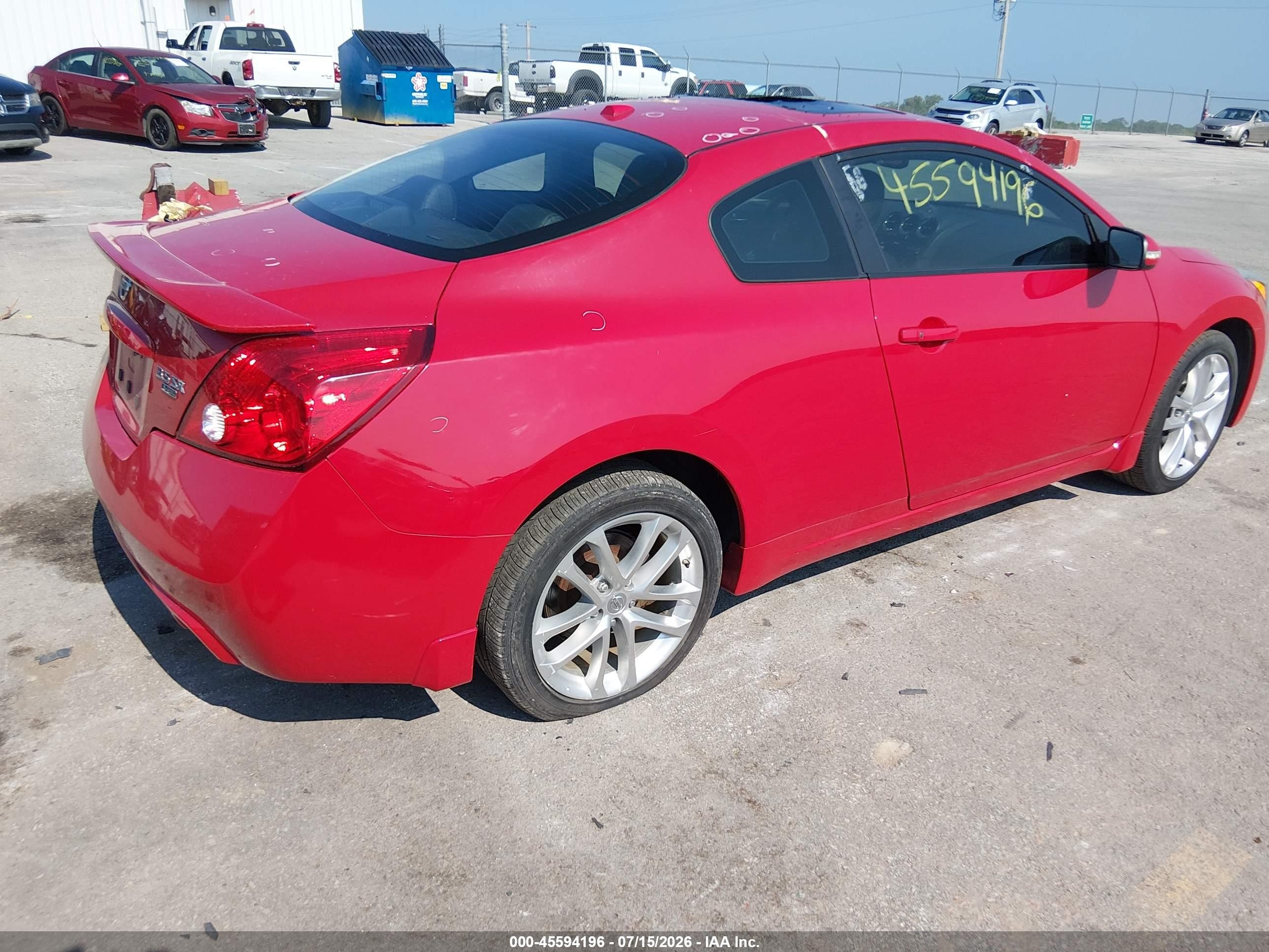 2012 Nissan Altima 3.5 Sr Красный vin: 1N4BL2EP9CC101063