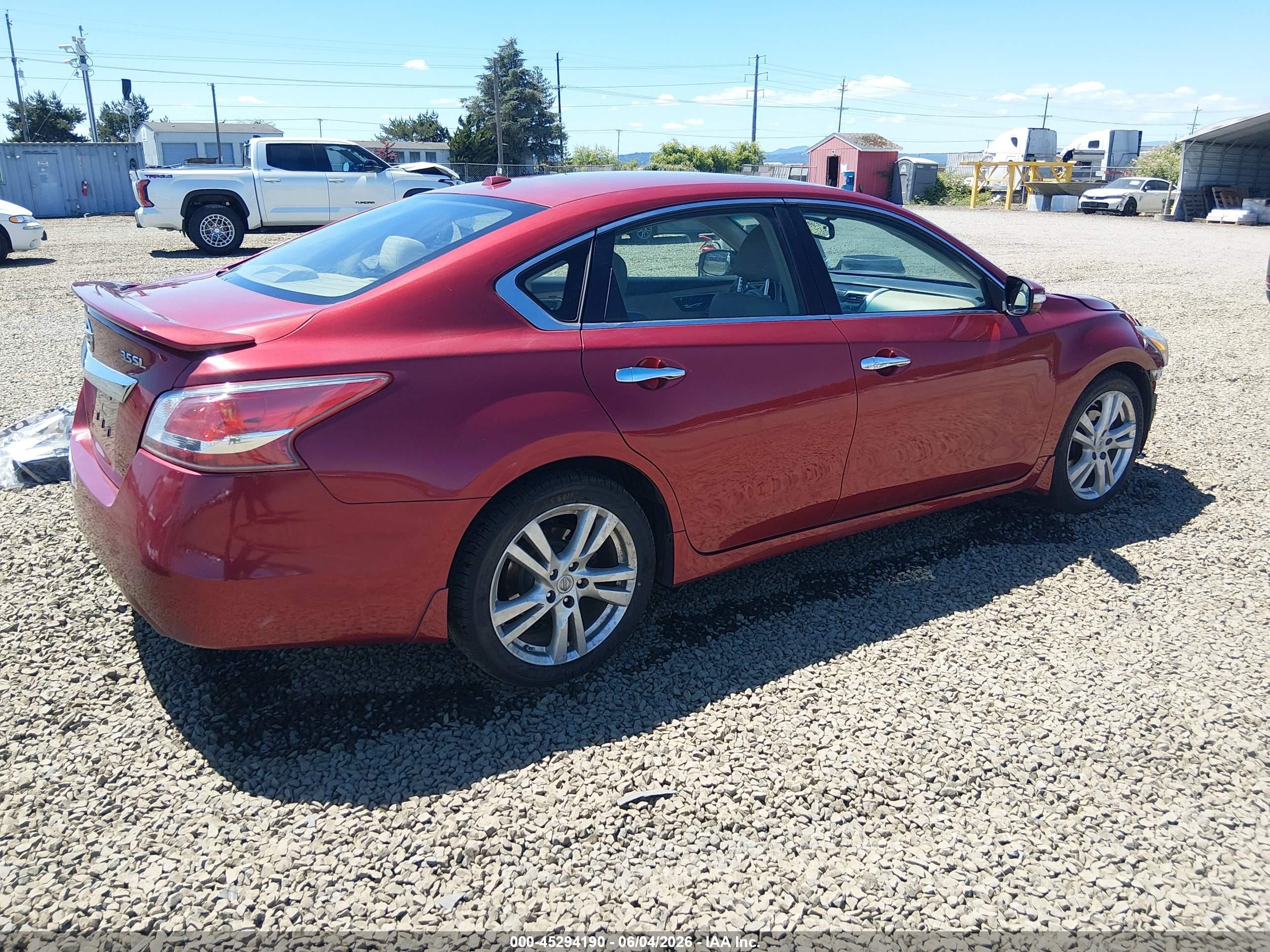 2013 Nissan Altima 3.5 Sl Red vin: 1N4BL3AP0DC281577