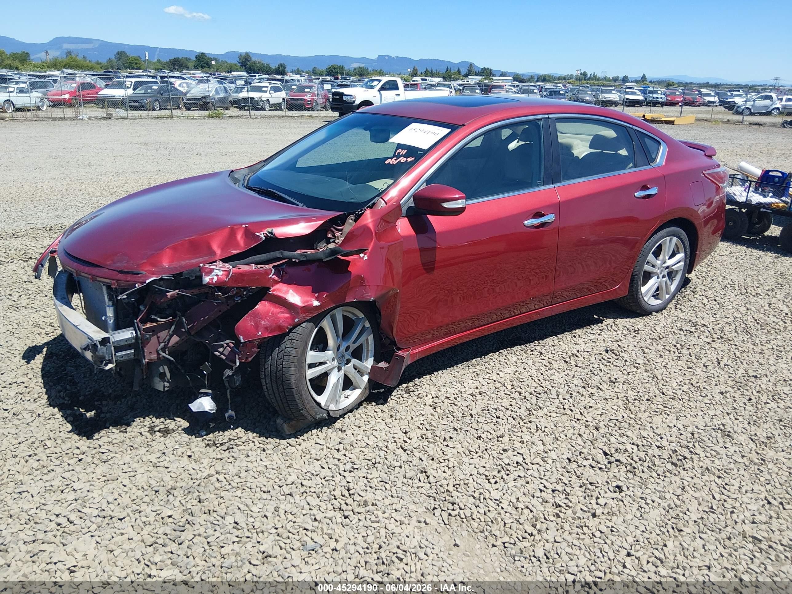 2013 Nissan Altima 3.5 Sl Red vin: 1N4BL3AP0DC281577