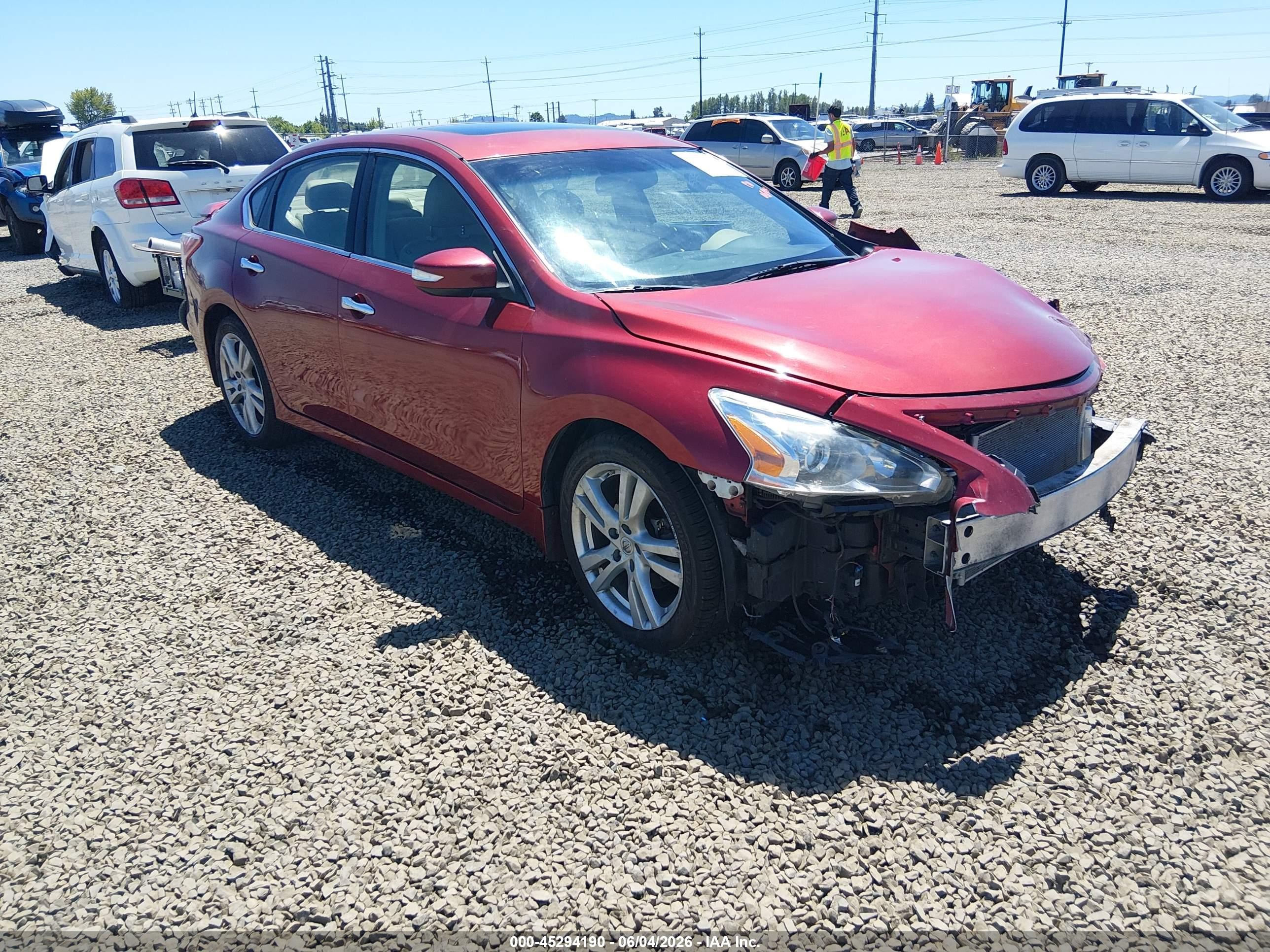 2013 Nissan Altima 3.5 Sl Red vin: 1N4BL3AP0DC281577