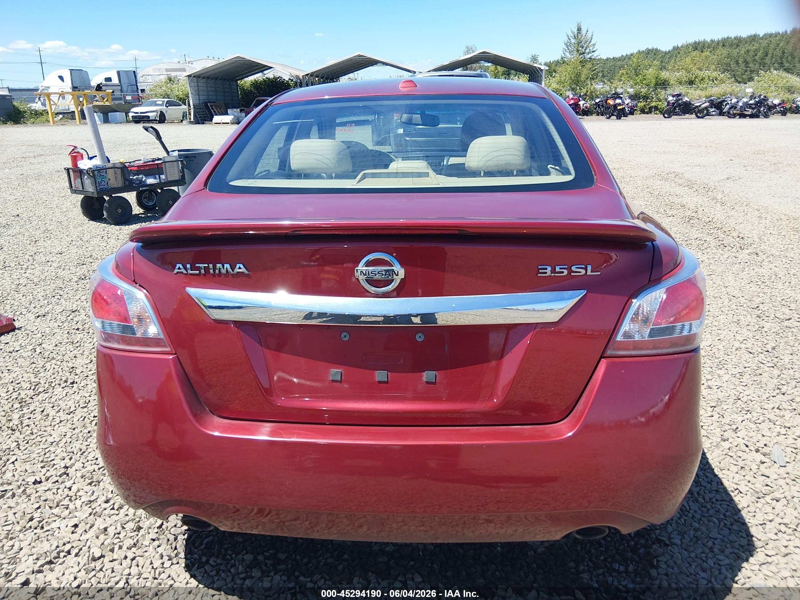 2013 Nissan Altima 3.5 Sl Red vin: 1N4BL3AP0DC281577