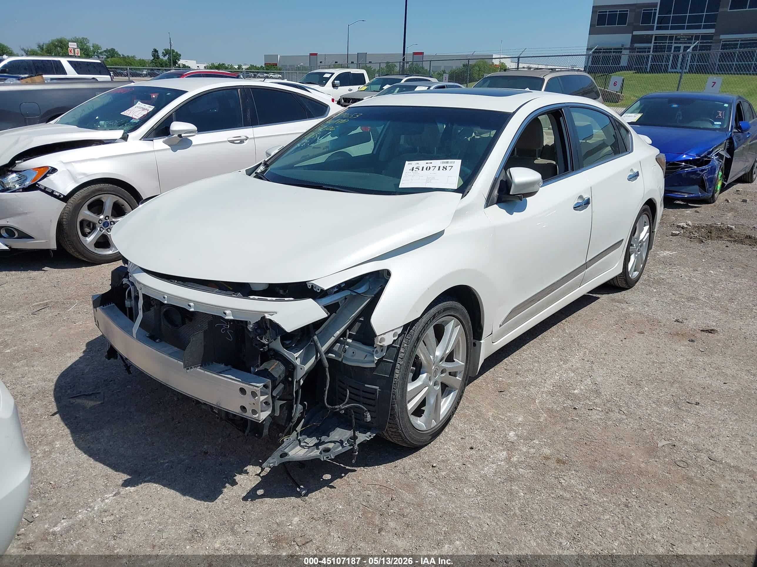 2015 Nissan Altima 3.5 Sl White vin: 1N4BL3AP0FC122710